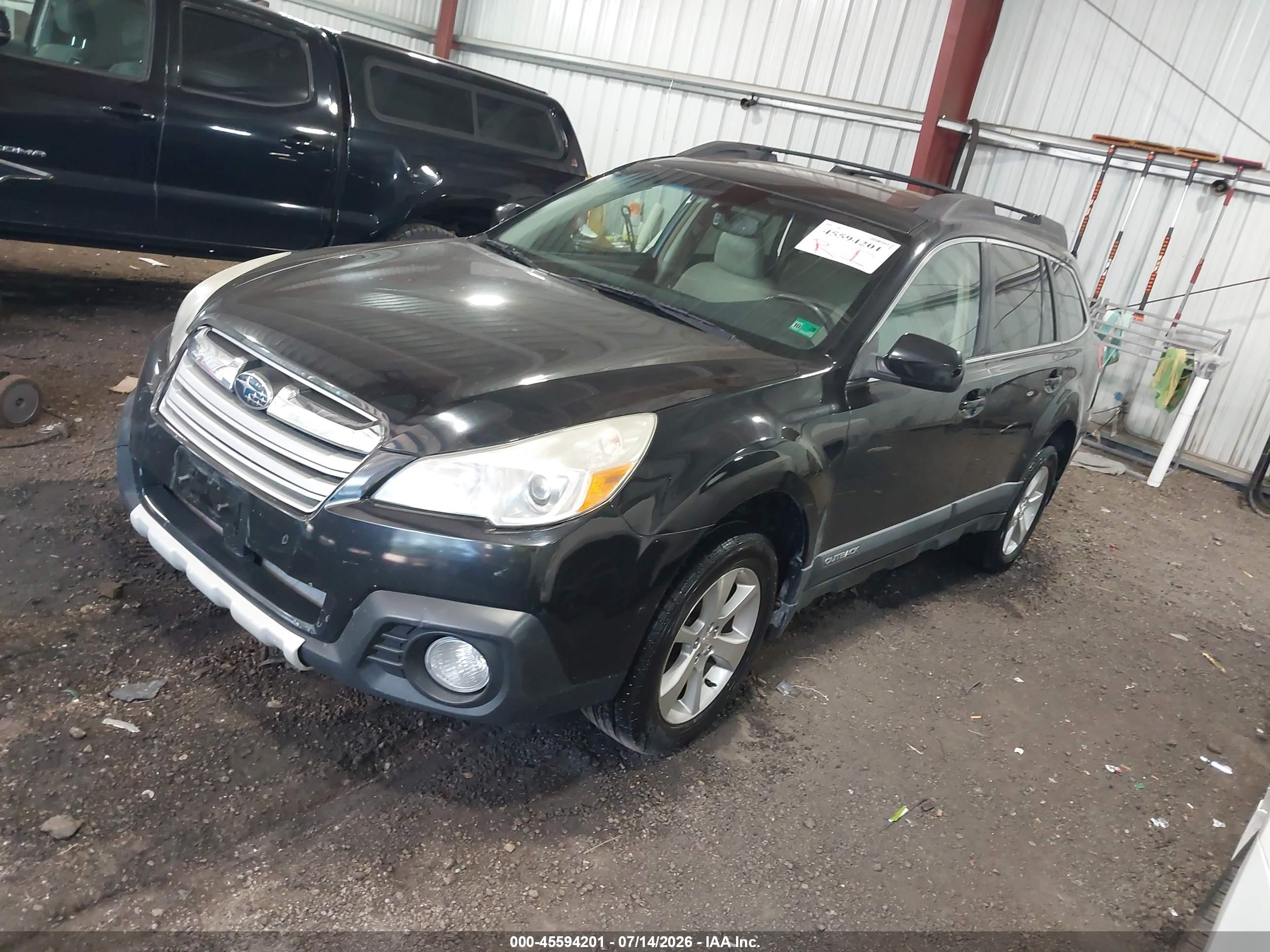 2014 Subaru Outback 2.5i Limited Black vin: 4S4BRBLC5E3228724