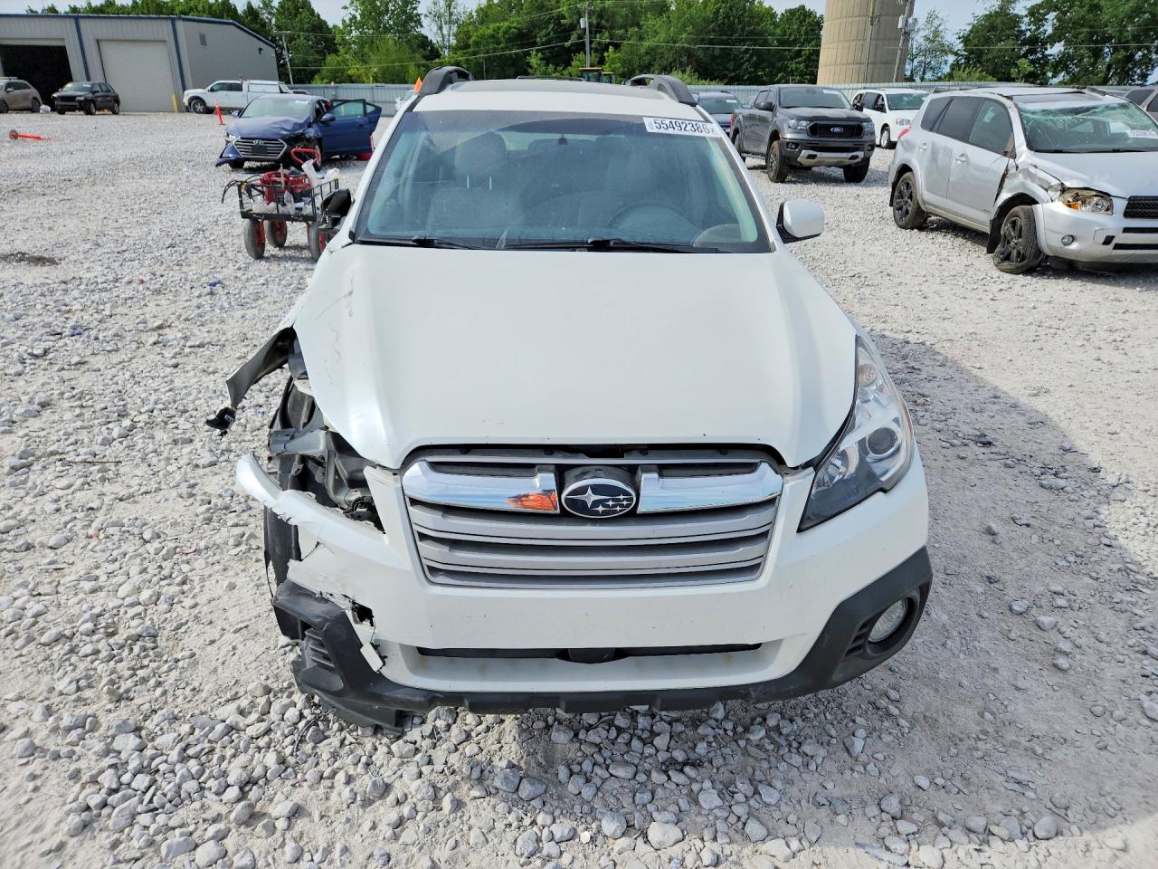 2014 Subaru Outback 2.5i Limited White vin: 4S4BRBLC5E3283495