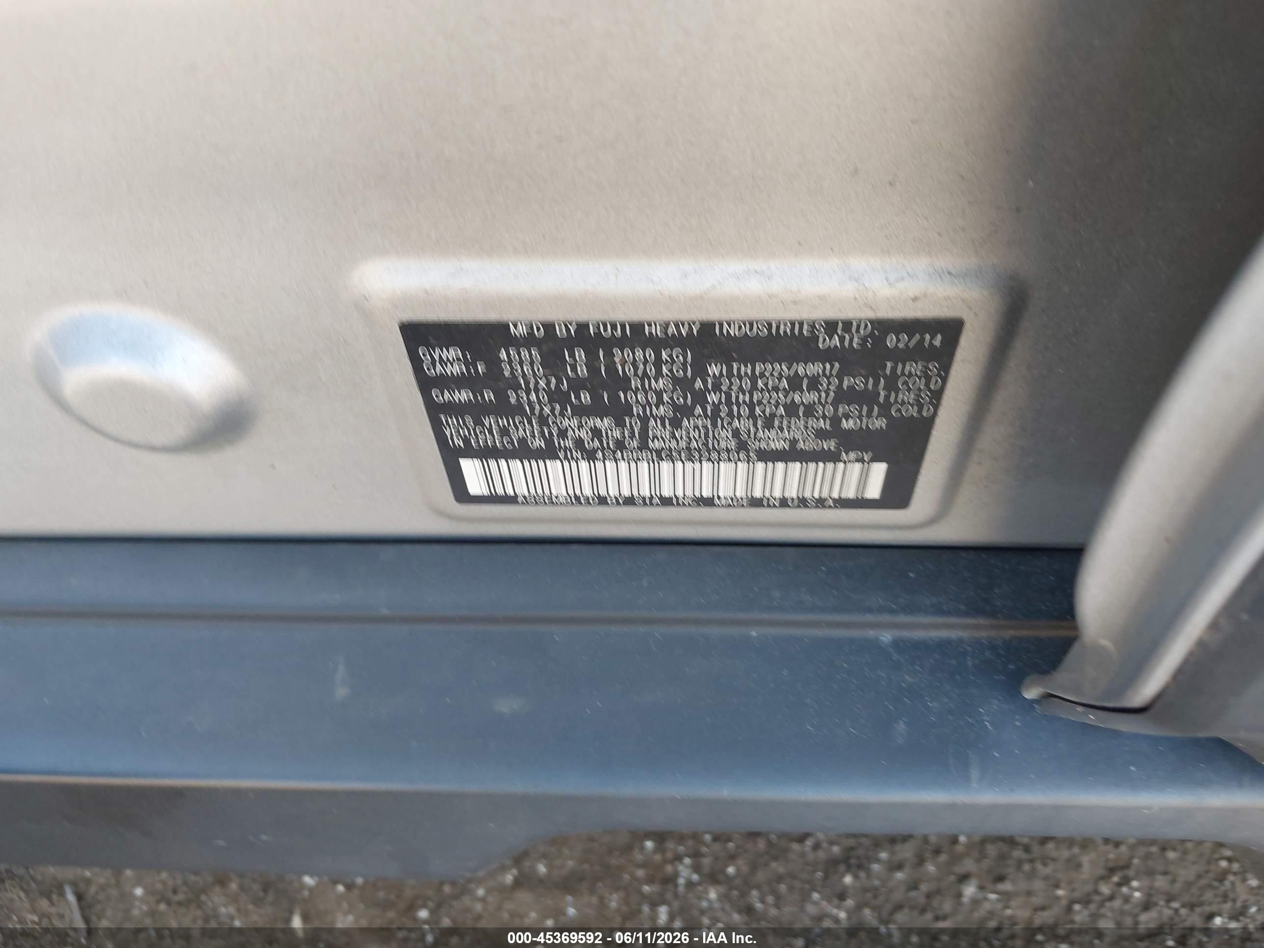 2014 Subaru Outback 2.5i Limited Silver vin: 4S4BRBLC5E3288065