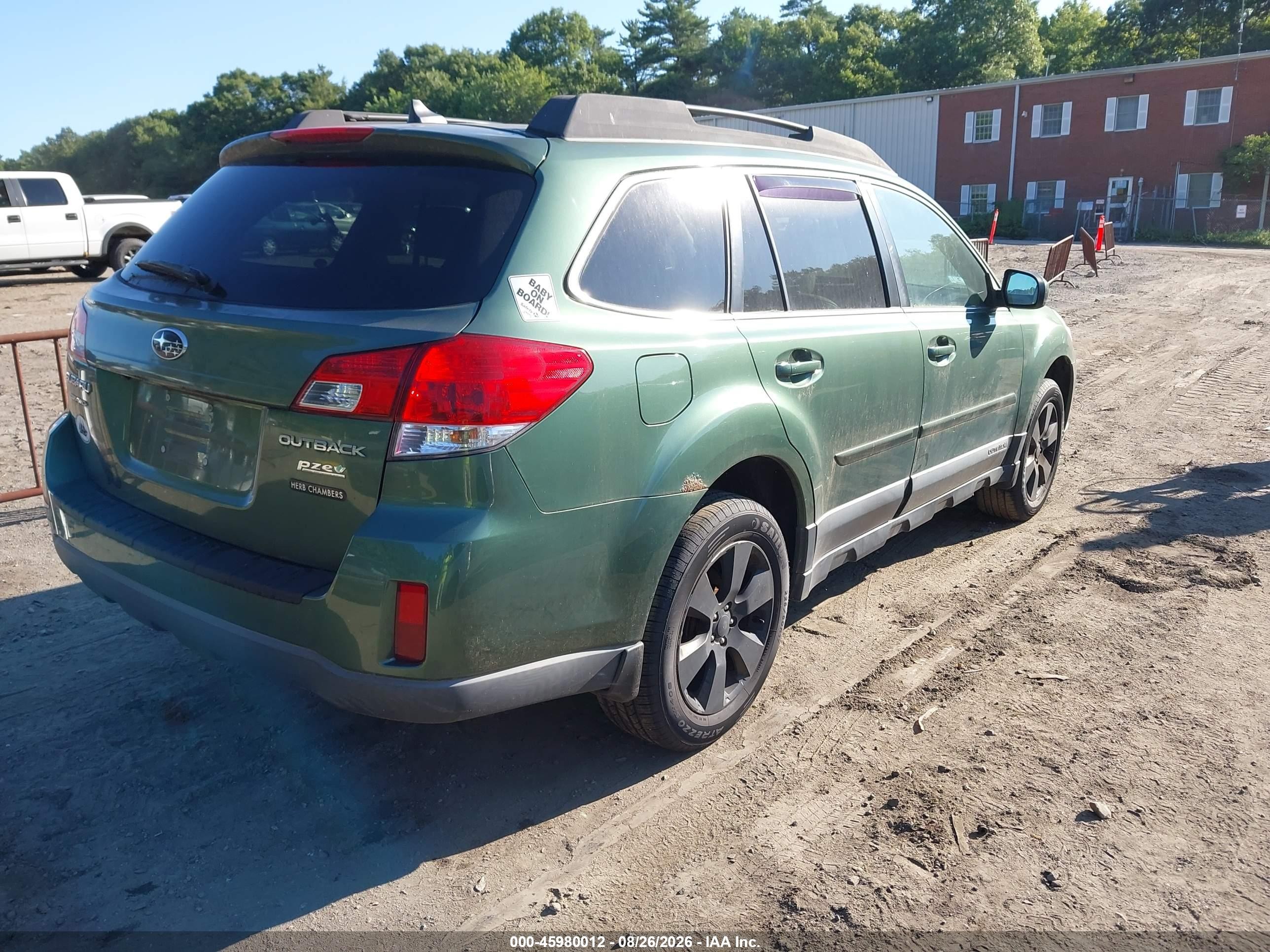 2012 Subaru Outback 2.5i Limited Green vin: 4S4BRBLC6C3275337
