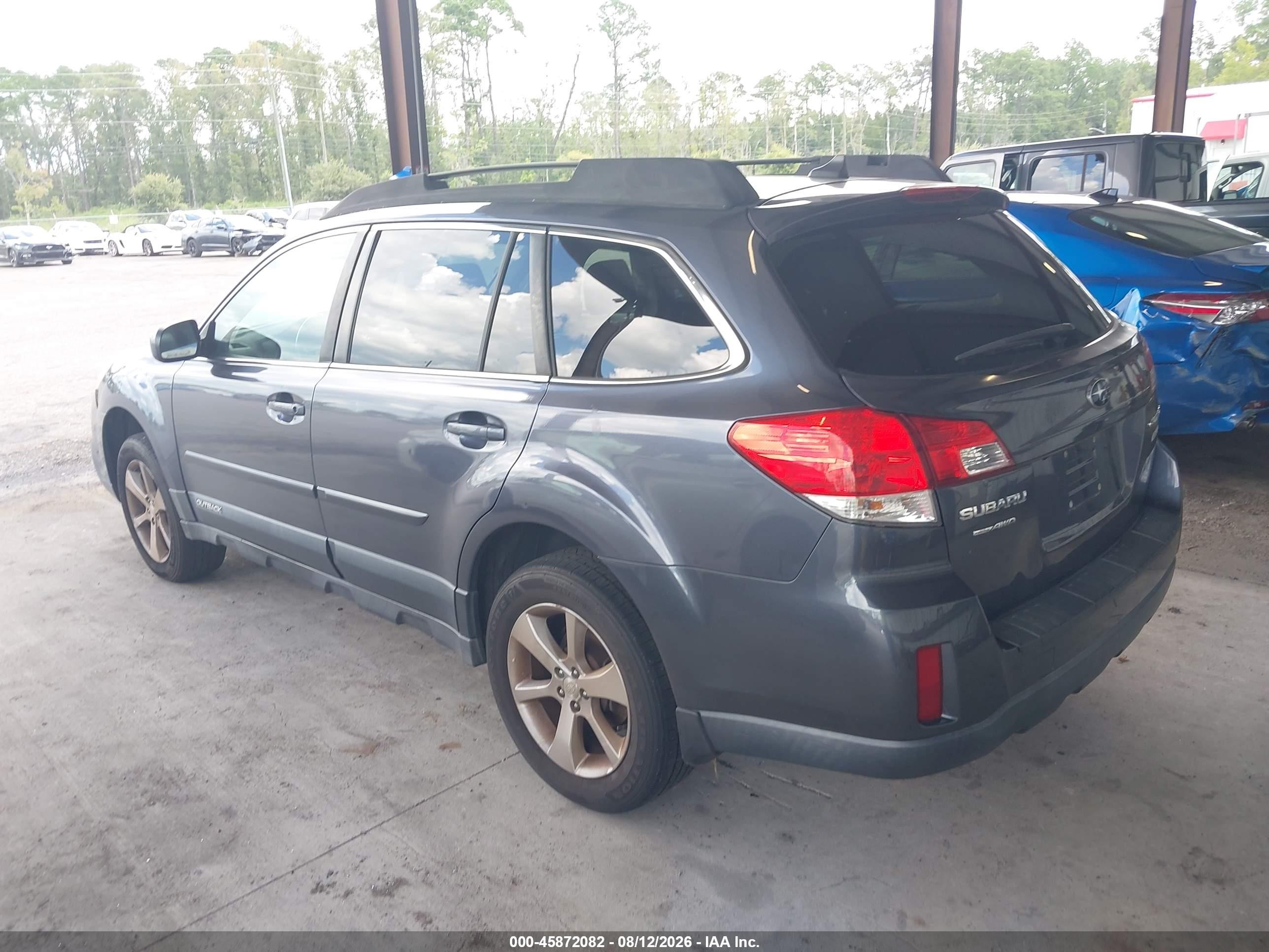 2014 Subaru Outback 2.5i Limited Gray vin: 4S4BRBLC6E3201256