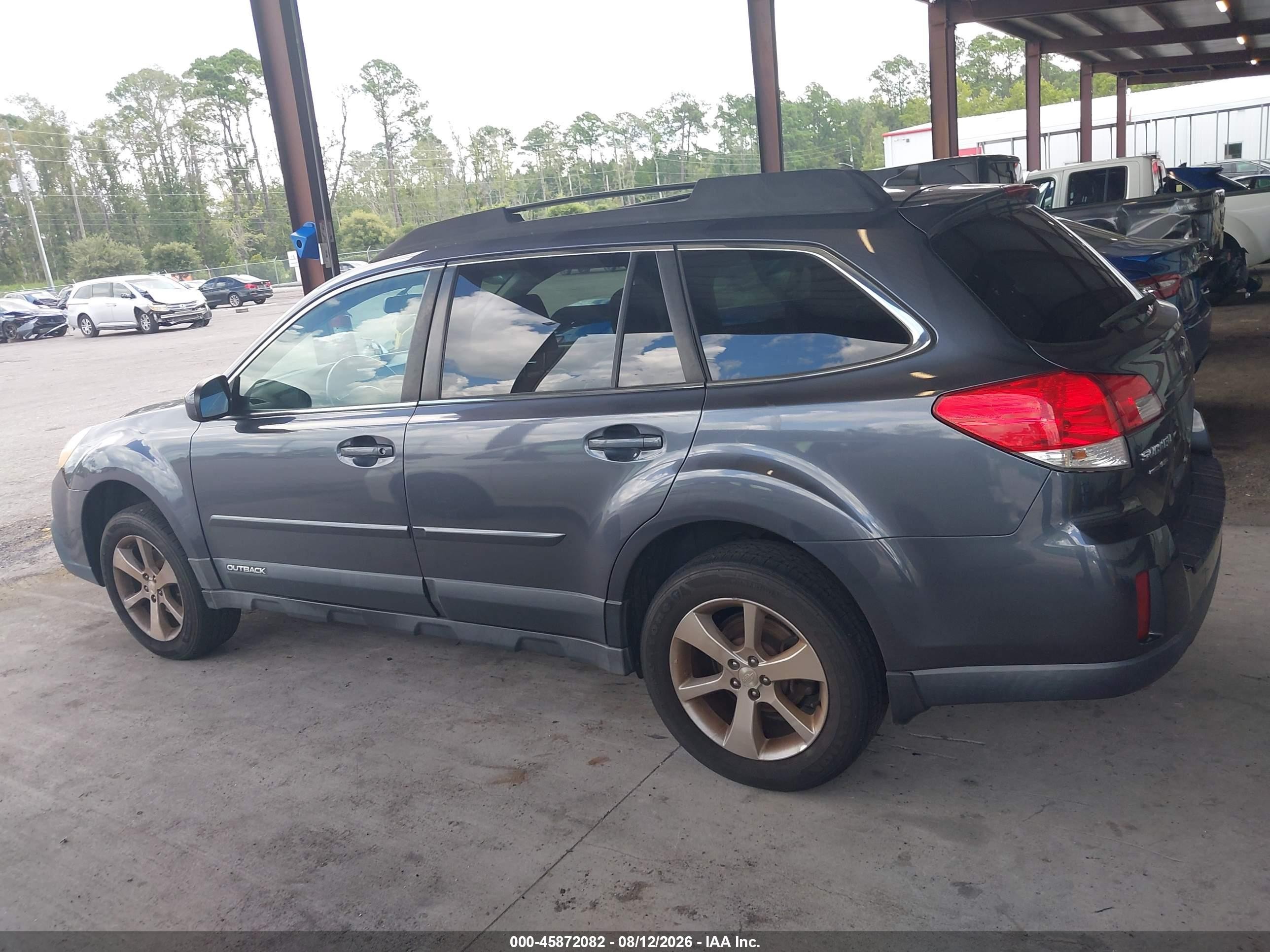 2014 Subaru Outback 2.5i Limited Gray vin: 4S4BRBLC6E3201256