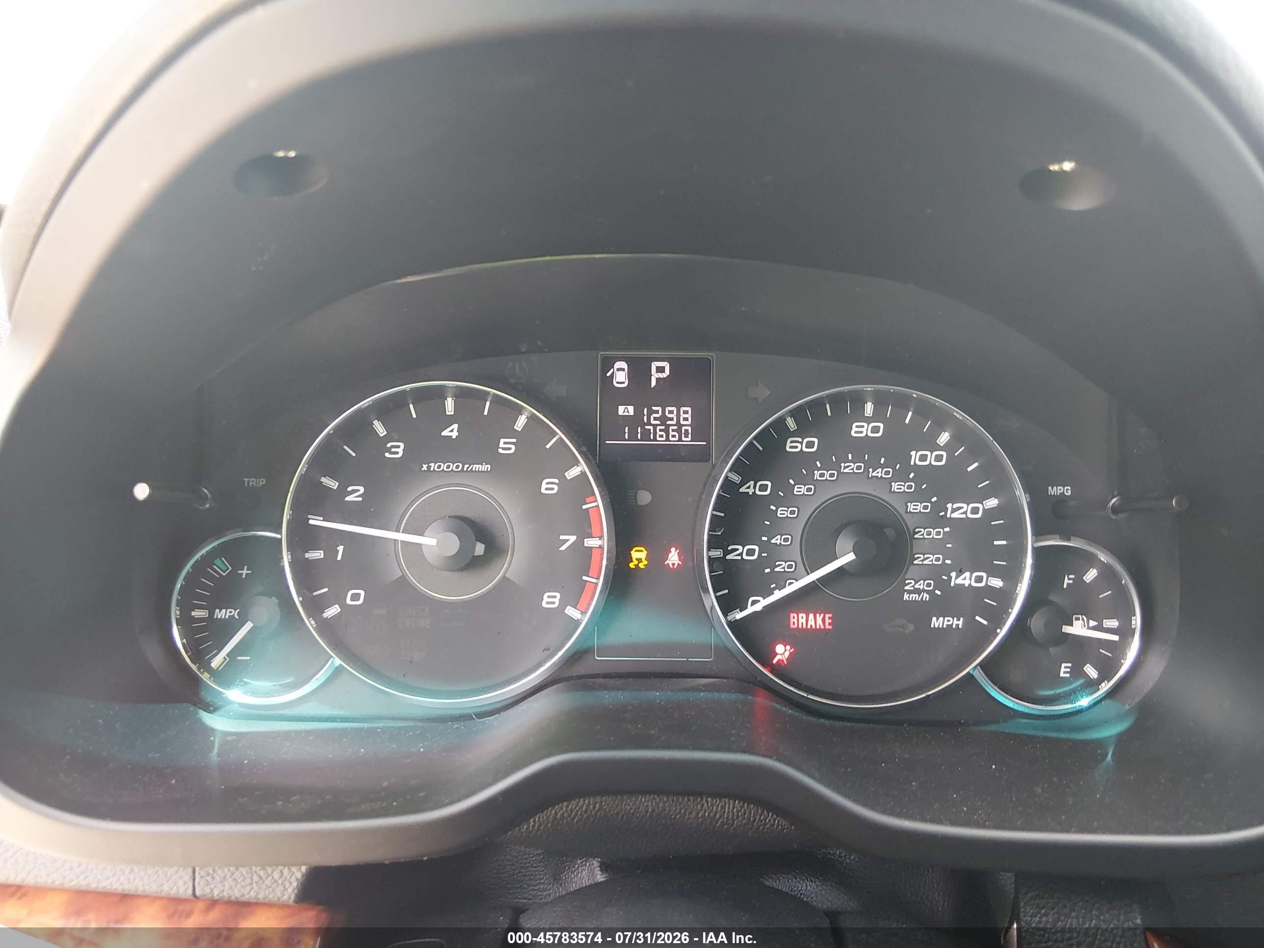 2012 Subaru Outback 2.5i Limited Серебряный vin: 4S4BRBLC7C3212604
