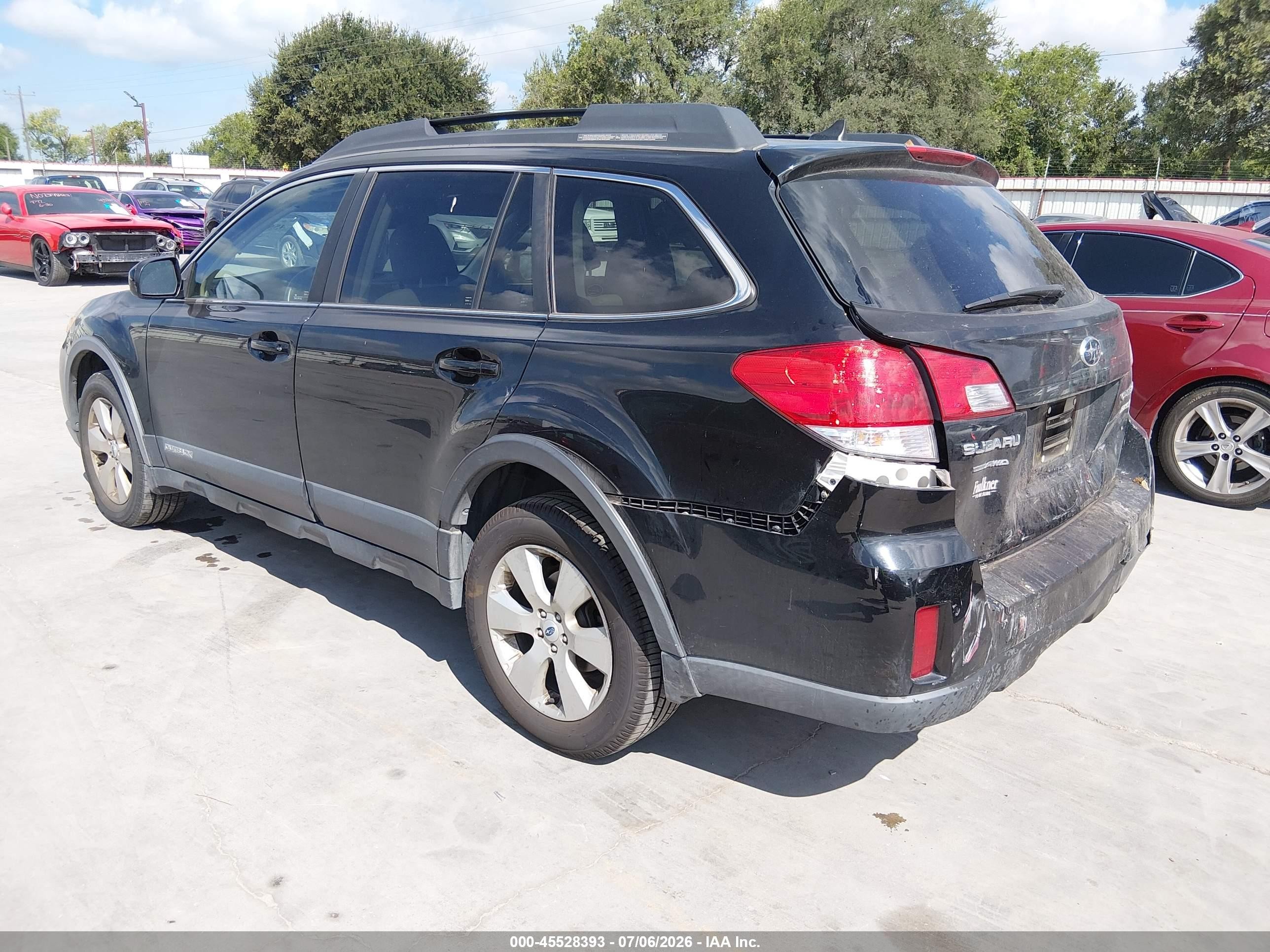 2012 Subaru Outback 2.5i Limited Black vin: 4S4BRBLC7C3278151
