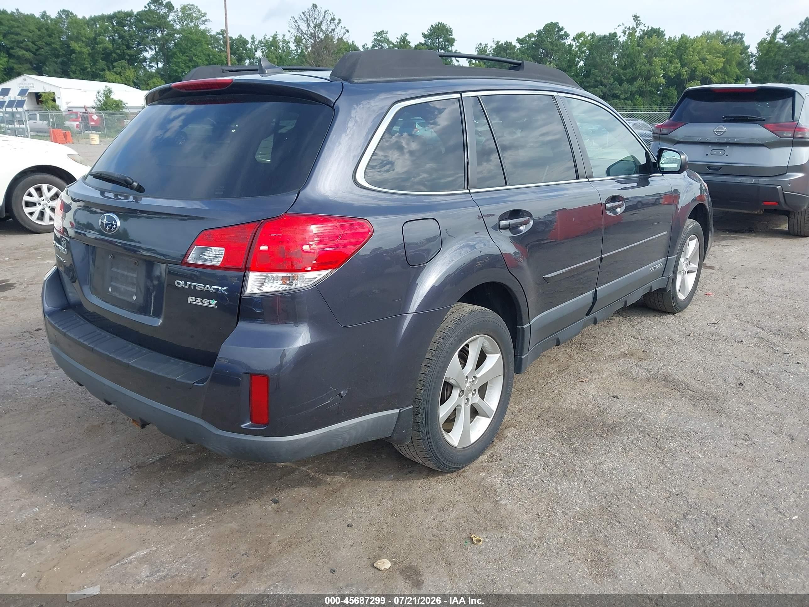 2013 Subaru Outback 2.5i Limited Gray vin: 4S4BRBLC9D3289931