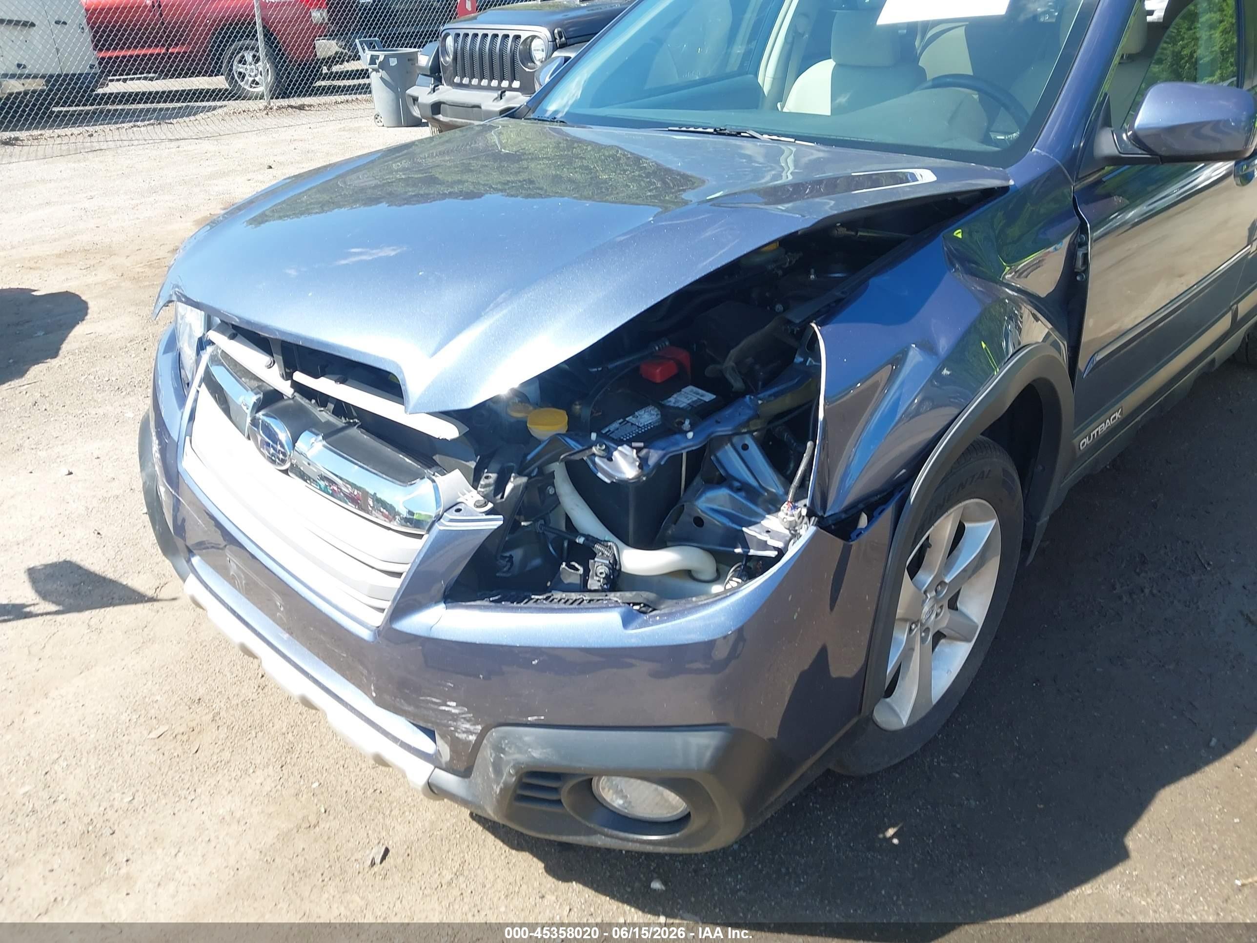 2013 Subaru Outback 2.5i Limited Blue vin: 4S4BRBLC9D3299469