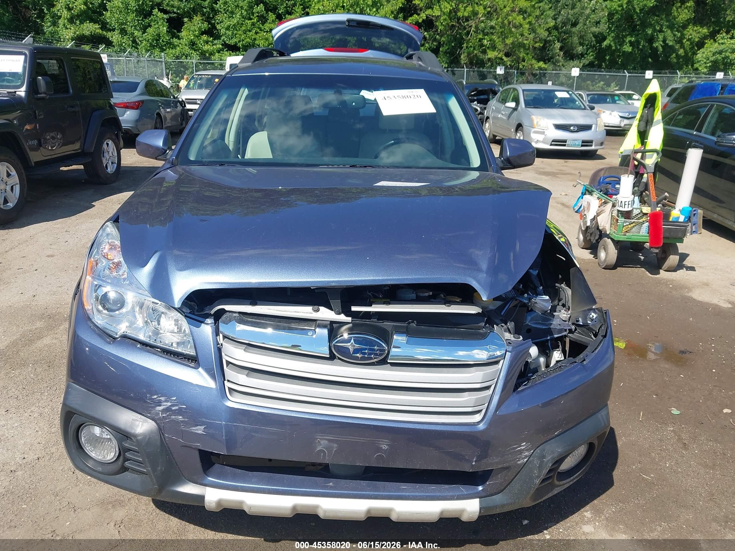 2013 Subaru Outback 2.5i Limited Blue vin: 4S4BRBLC9D3299469