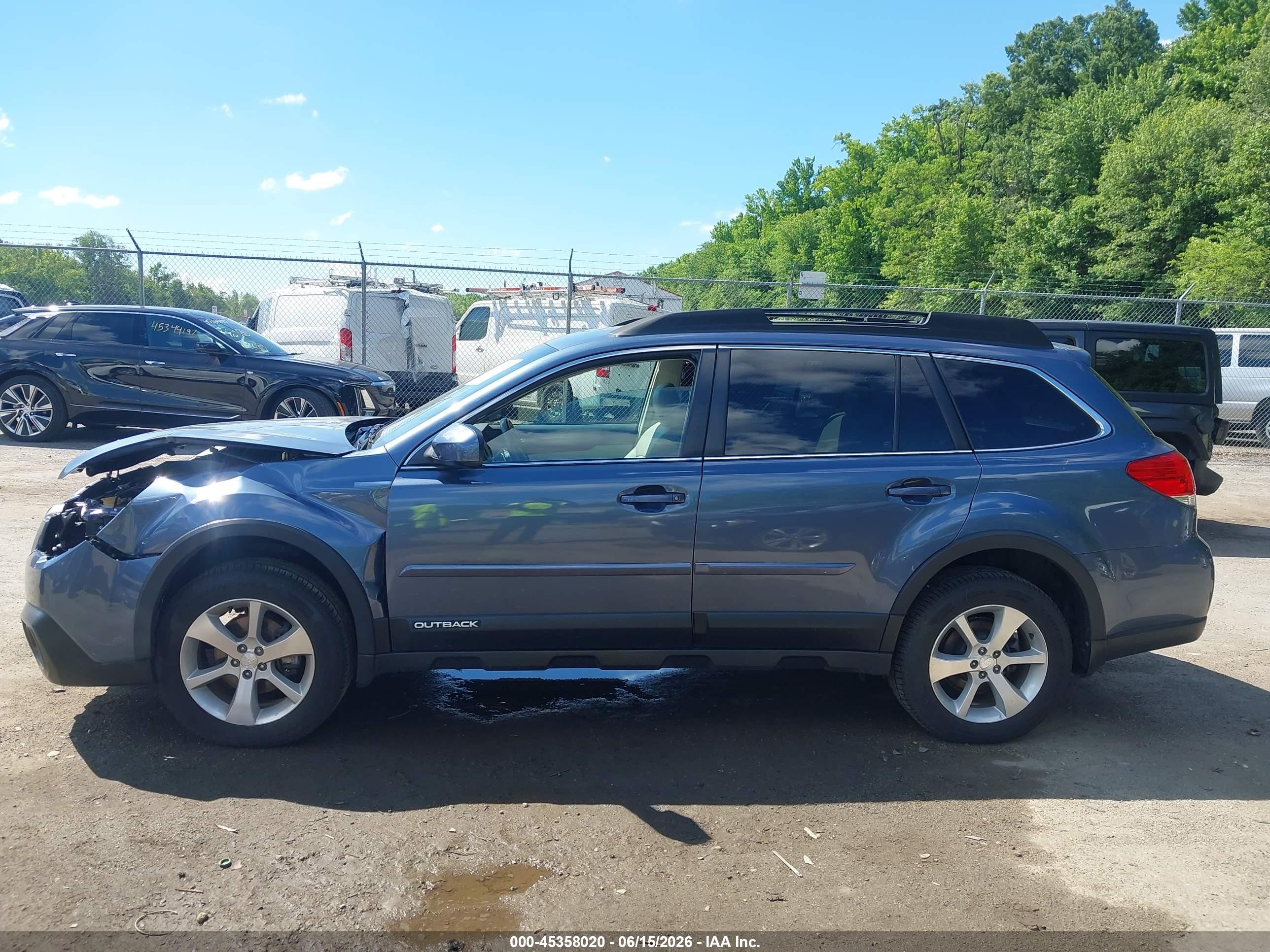 2013 Subaru Outback 2.5i Limited Blue vin: 4S4BRBLC9D3299469