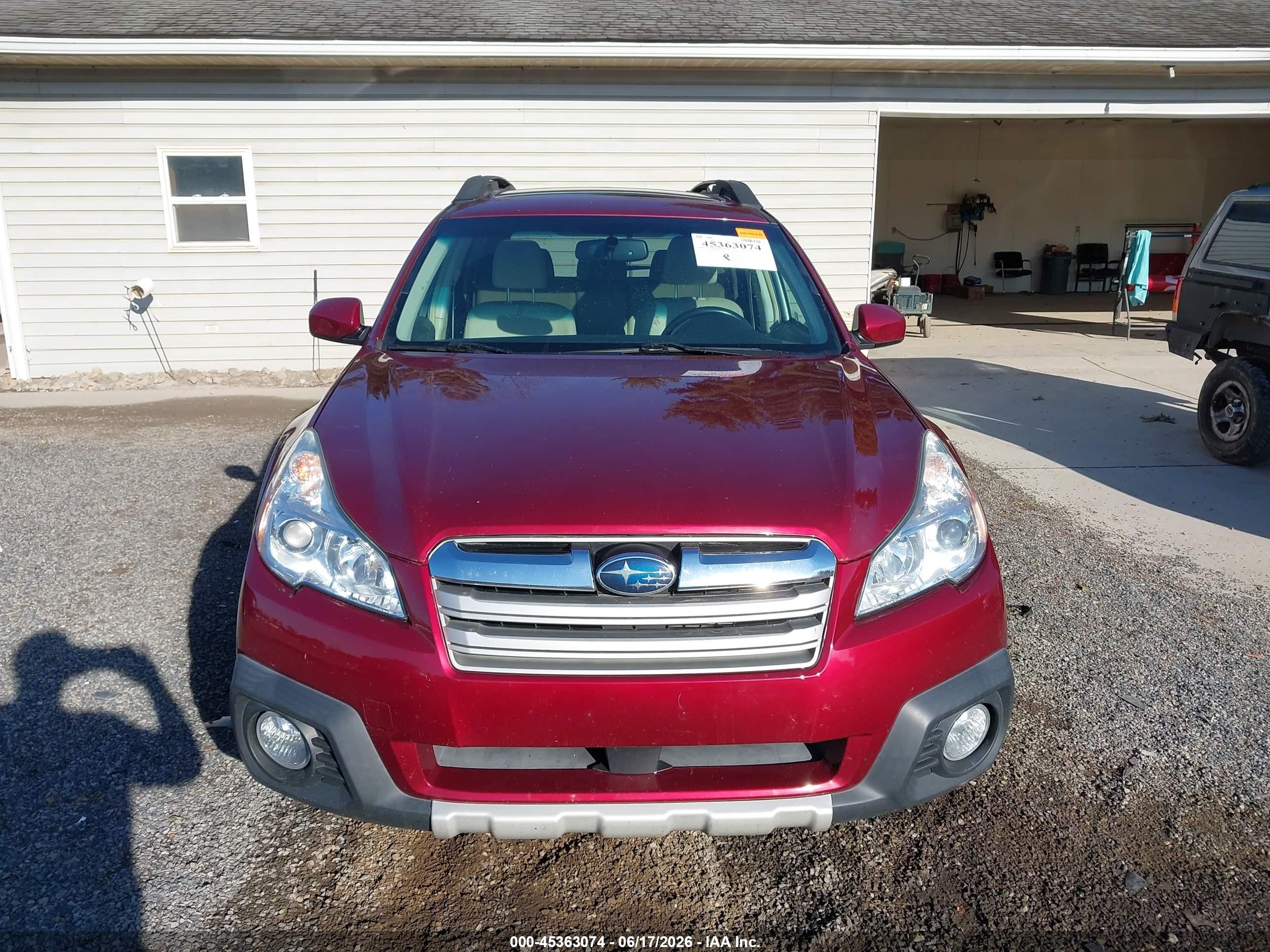 2013 Subaru Outback 2.5i Limited Красный vin: 4S4BRBLCXD3214686