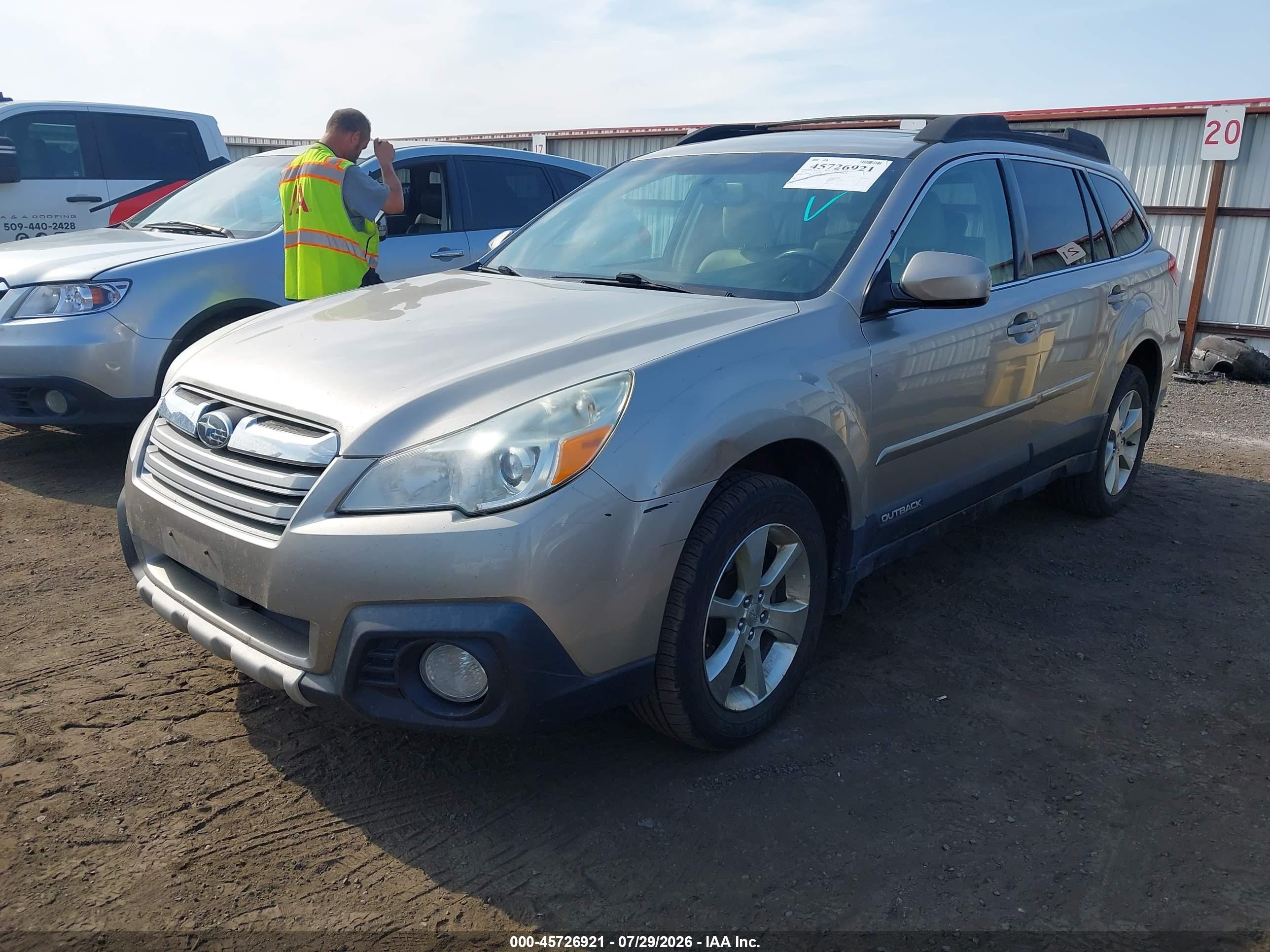 2014 Subaru Outback 2.5i Limited Champagne vin: 4S4BRBLCXE3221655