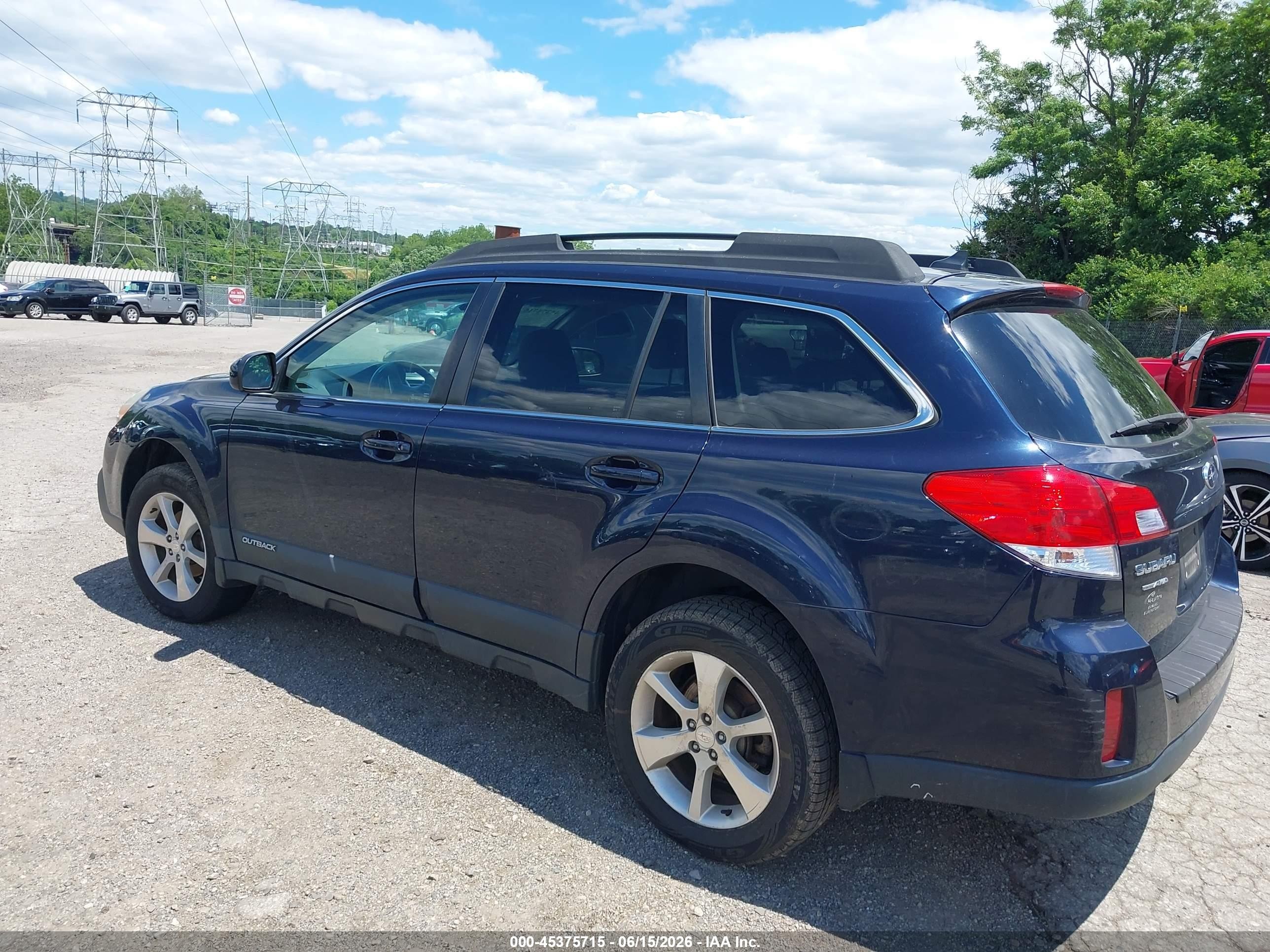 2014 Subaru Outback 2.5i Limited Dark Blue vin: 4S4BRBLCXE3248984