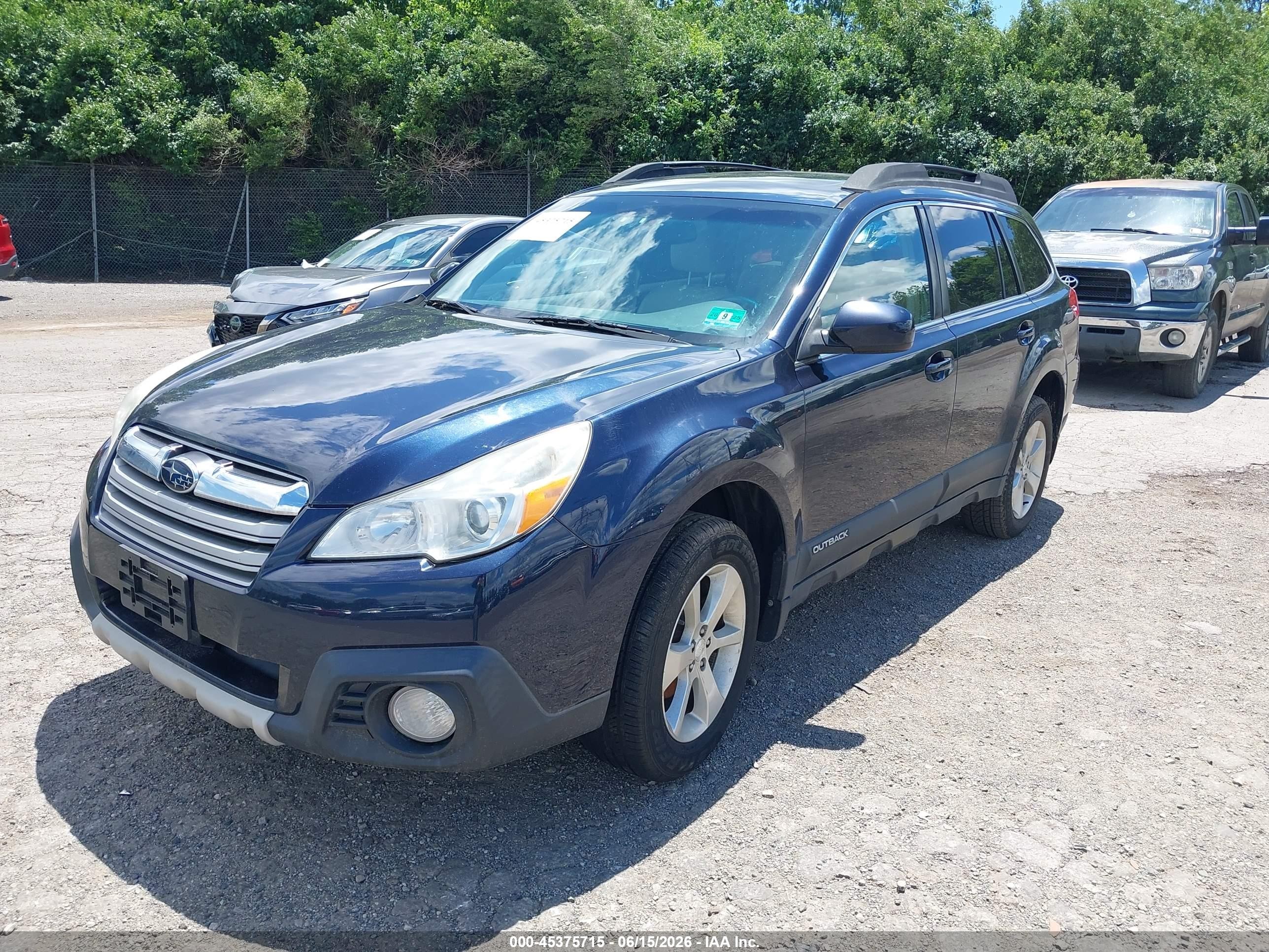 2014 Subaru Outback 2.5i Limited Dark Blue vin: 4S4BRBLCXE3248984