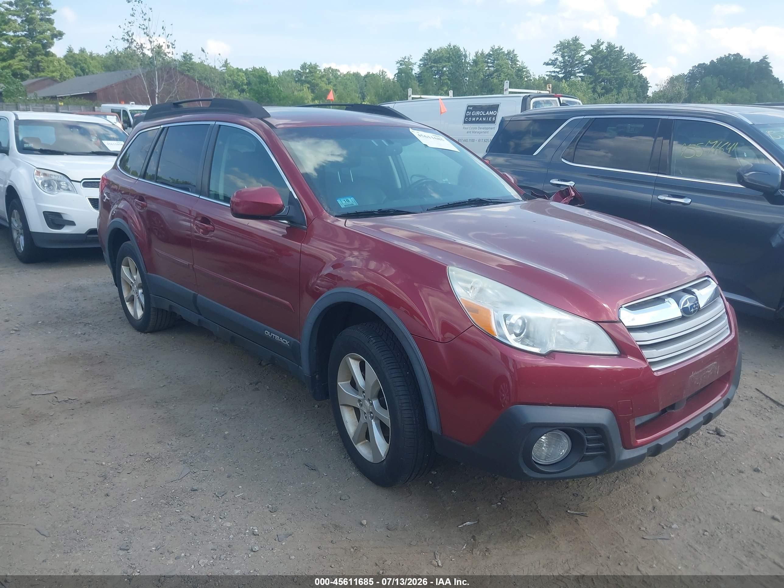 2014 Subaru Outback 2.5i Limited Red vin: 4S4BRBLCXE3267907