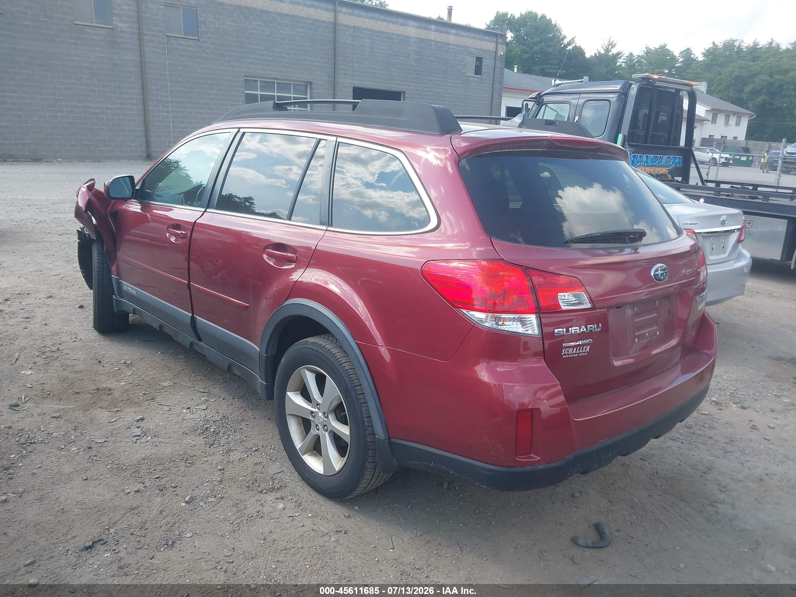 2014 Subaru Outback 2.5i Limited Красный vin: 4S4BRBLCXE3267907