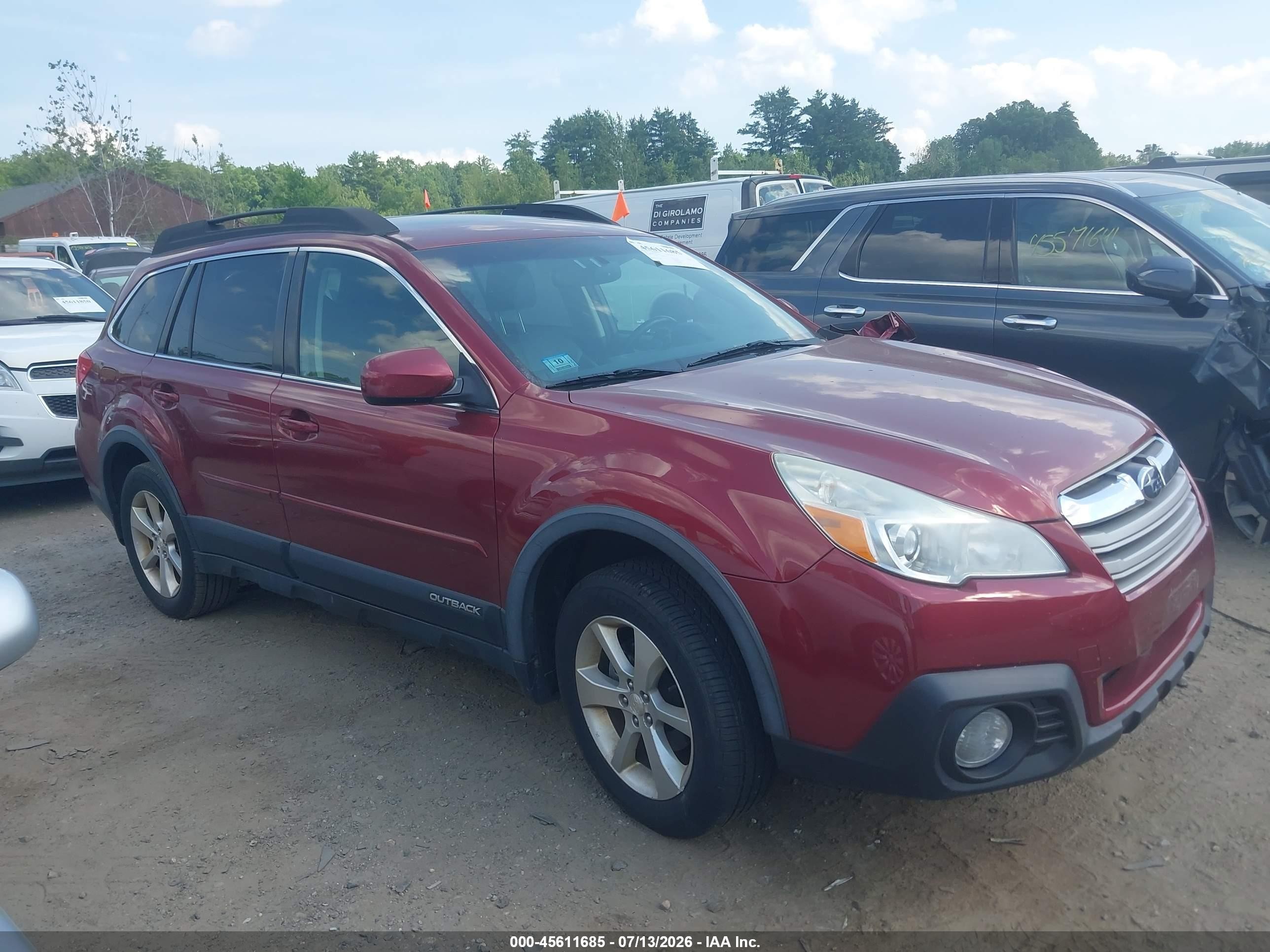 2014 Subaru Outback 2.5i Limited Красный vin: 4S4BRBLCXE3267907