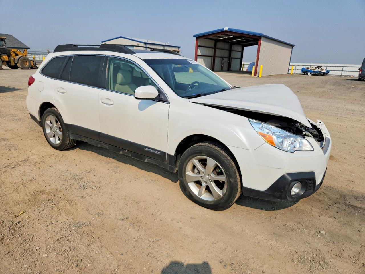 2014 Subaru Outback 2.5i Limited White vin: 4S4BRBLCXE3287431