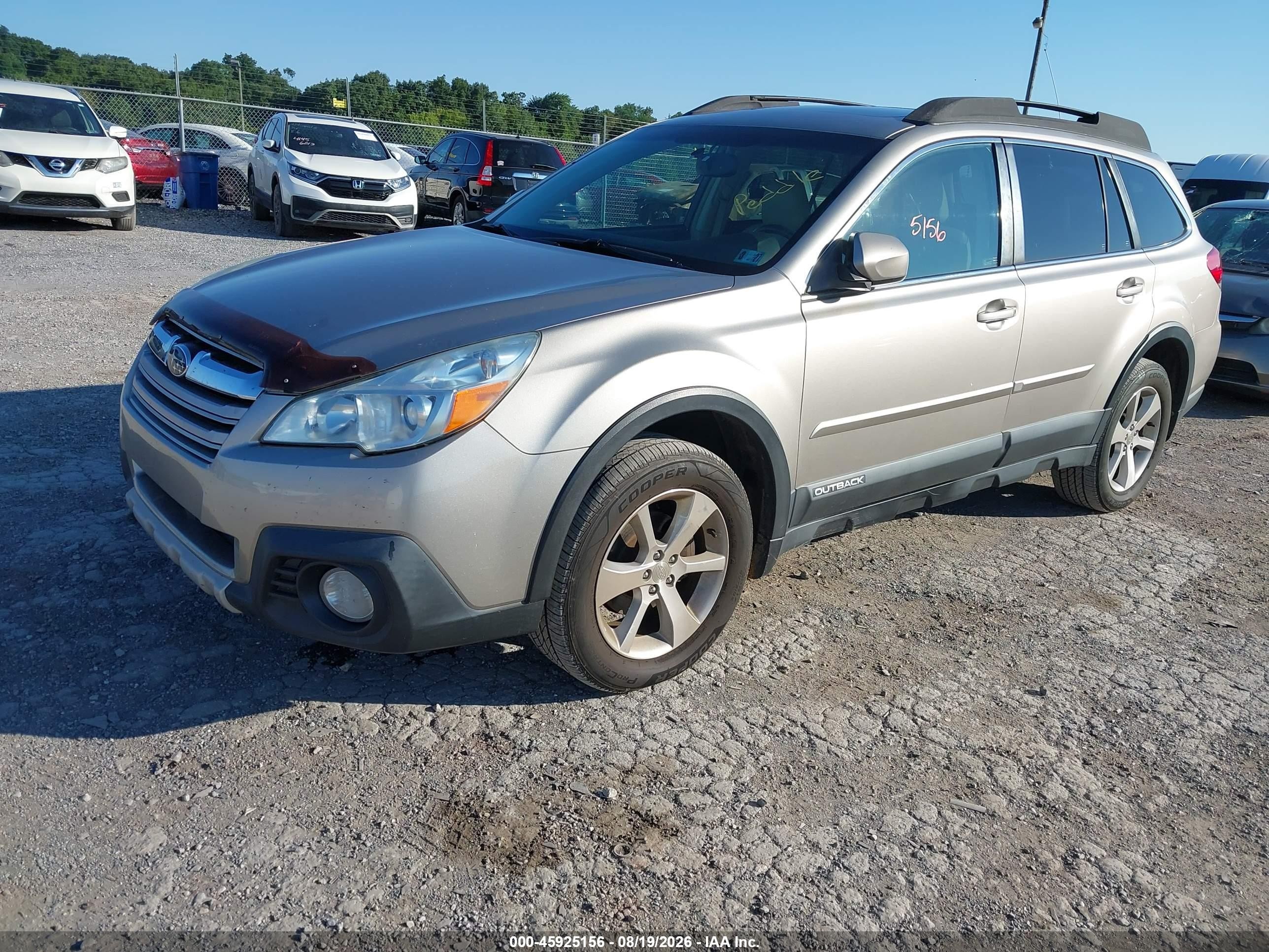 2014 Subaru Outback 2.5i Limited Tan vin: 4S4BRBMC6E3236295