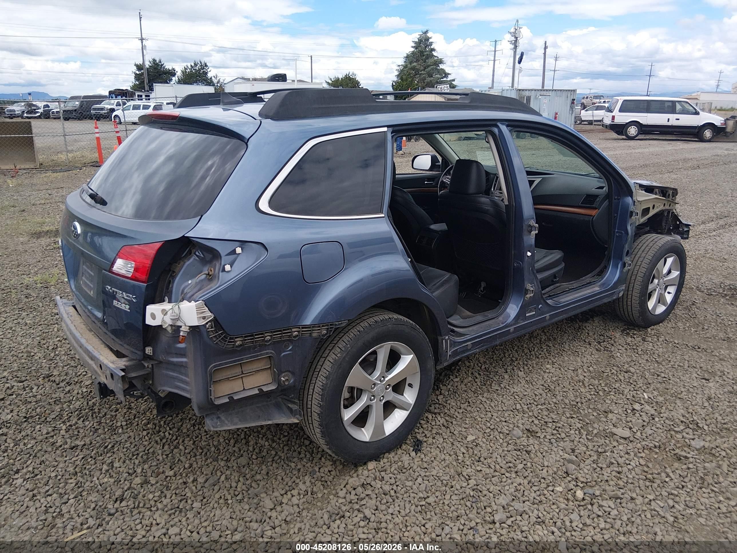 2014 Subaru Outback 2.5i Limited Blue vin: 4S4BRBMC6E3298585