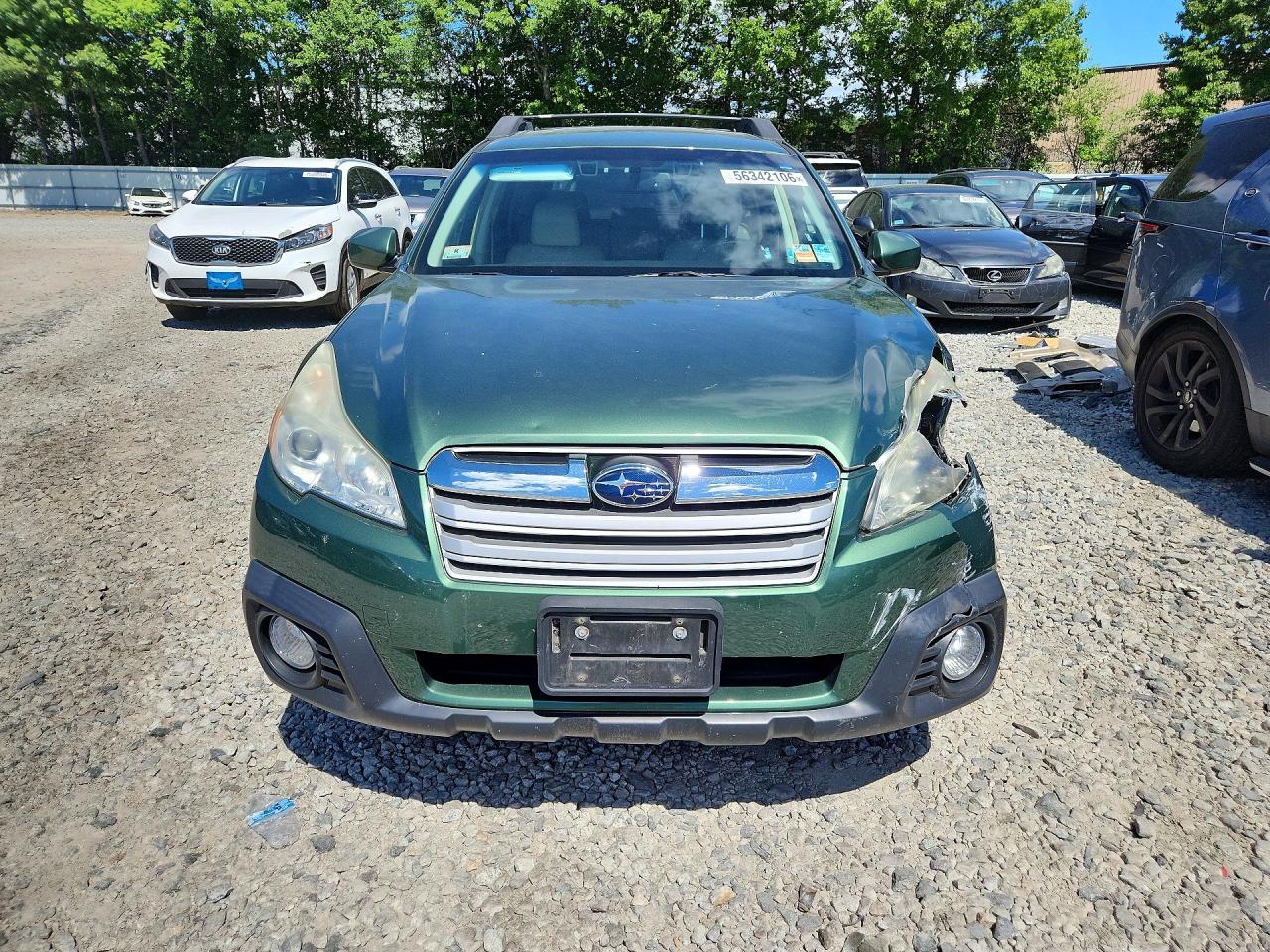 2013 Subaru Outback 2.5i Limited Green vin: 4S4BRBPC5D3296479
