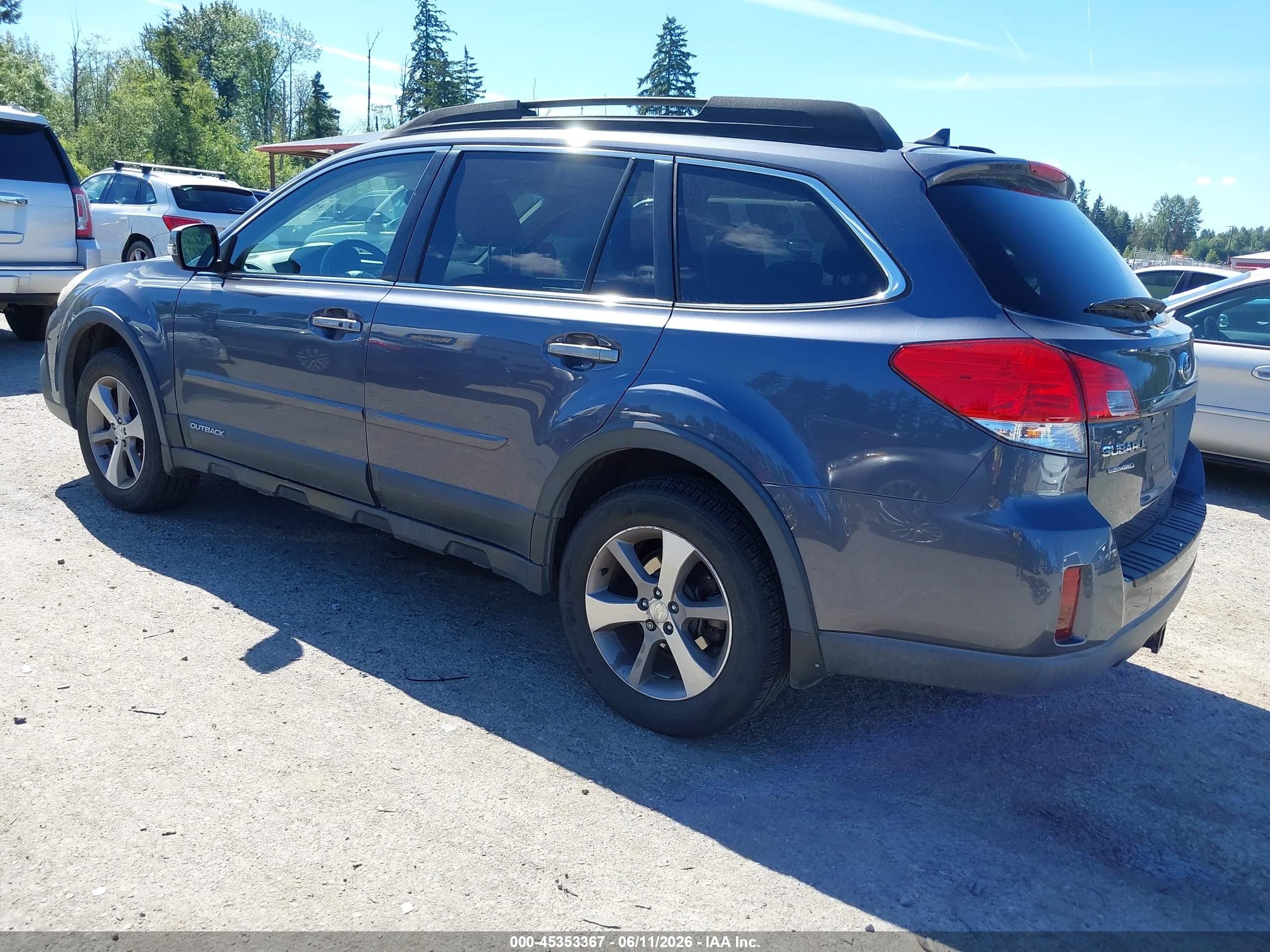 2014 Subaru Outback 2.5i Limited Gray vin: 4S4BRBPC5E3234727