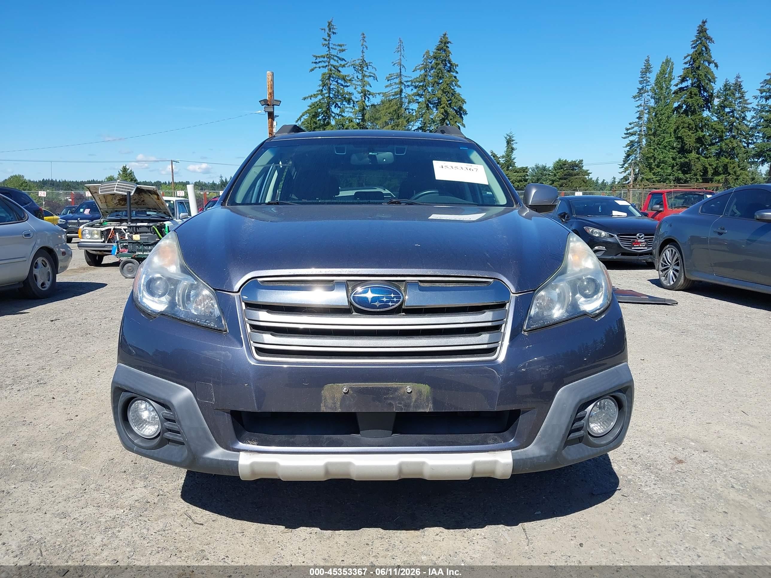 2014 Subaru Outback 2.5i Limited Gray vin: 4S4BRBPC5E3234727