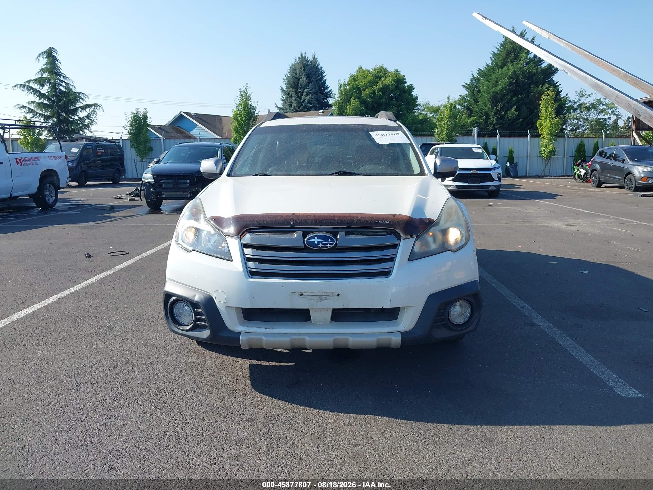2014 Subaru Outback 2.5i Limited White vin: 4S4BRBPC5E3294040