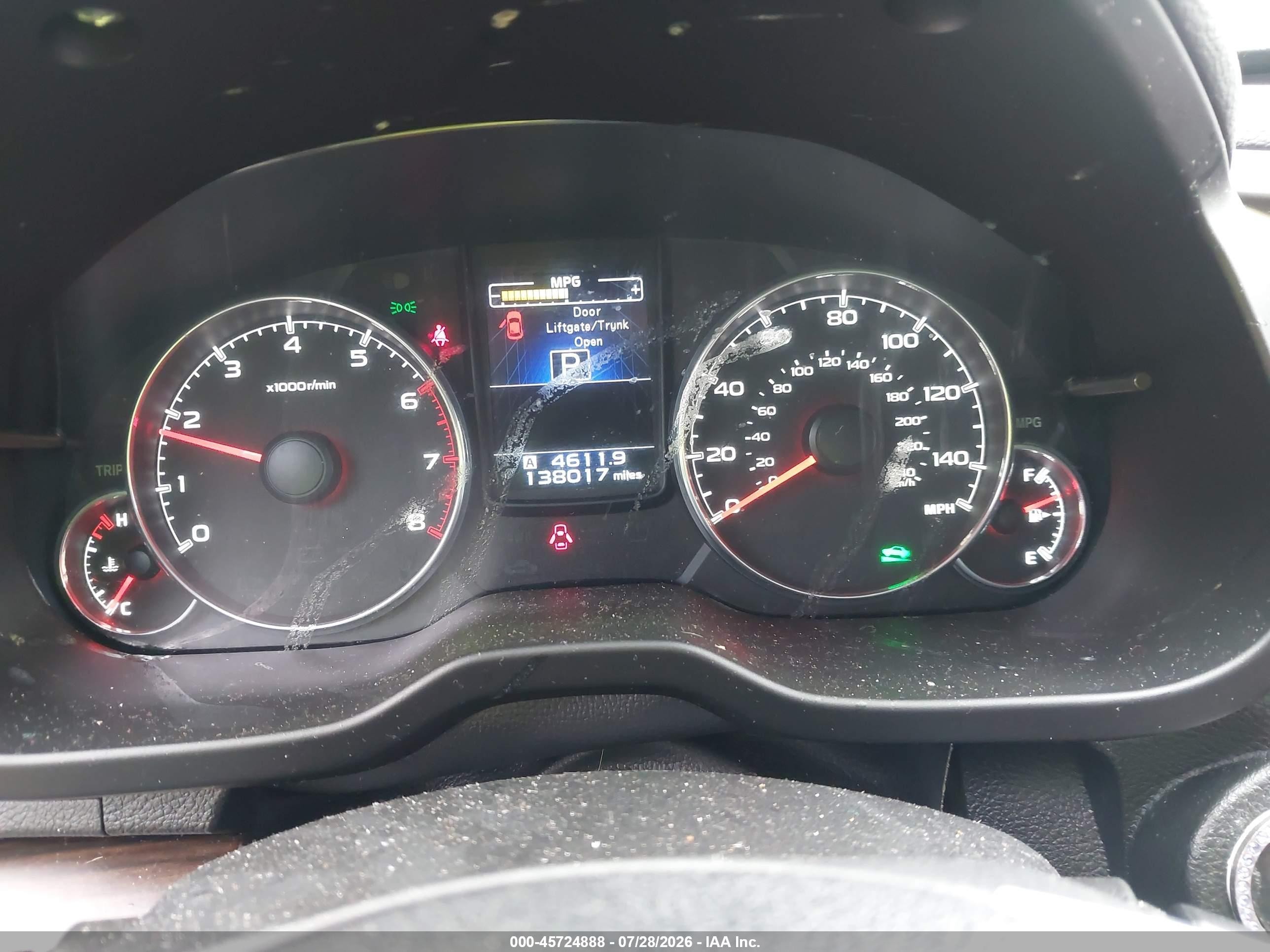 2014 Subaru Outback 2.5i Limited White vin: 4S4BRBPC5E3317381