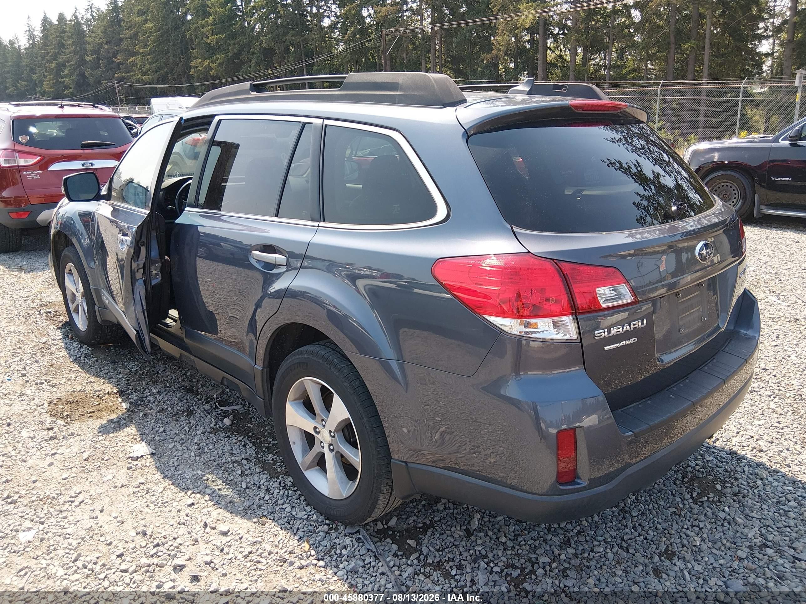 2014 Subaru Outback 2.5i Limited Gray vin: 4S4BRBPC6E3284830