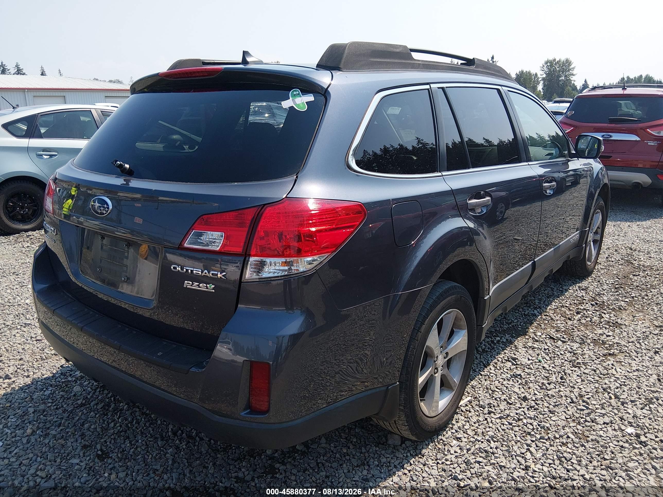 2014 Subaru Outback 2.5i Limited Gray vin: 4S4BRBPC6E3284830