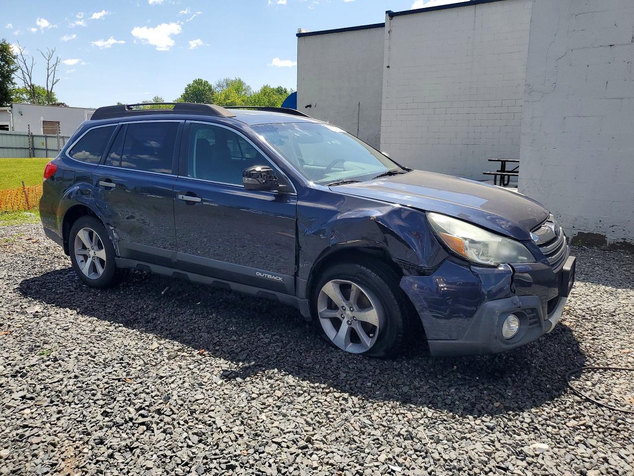 2014 Subaru Outback 2.5i Limited Blue vin: 4S4BRBPC8E3285459