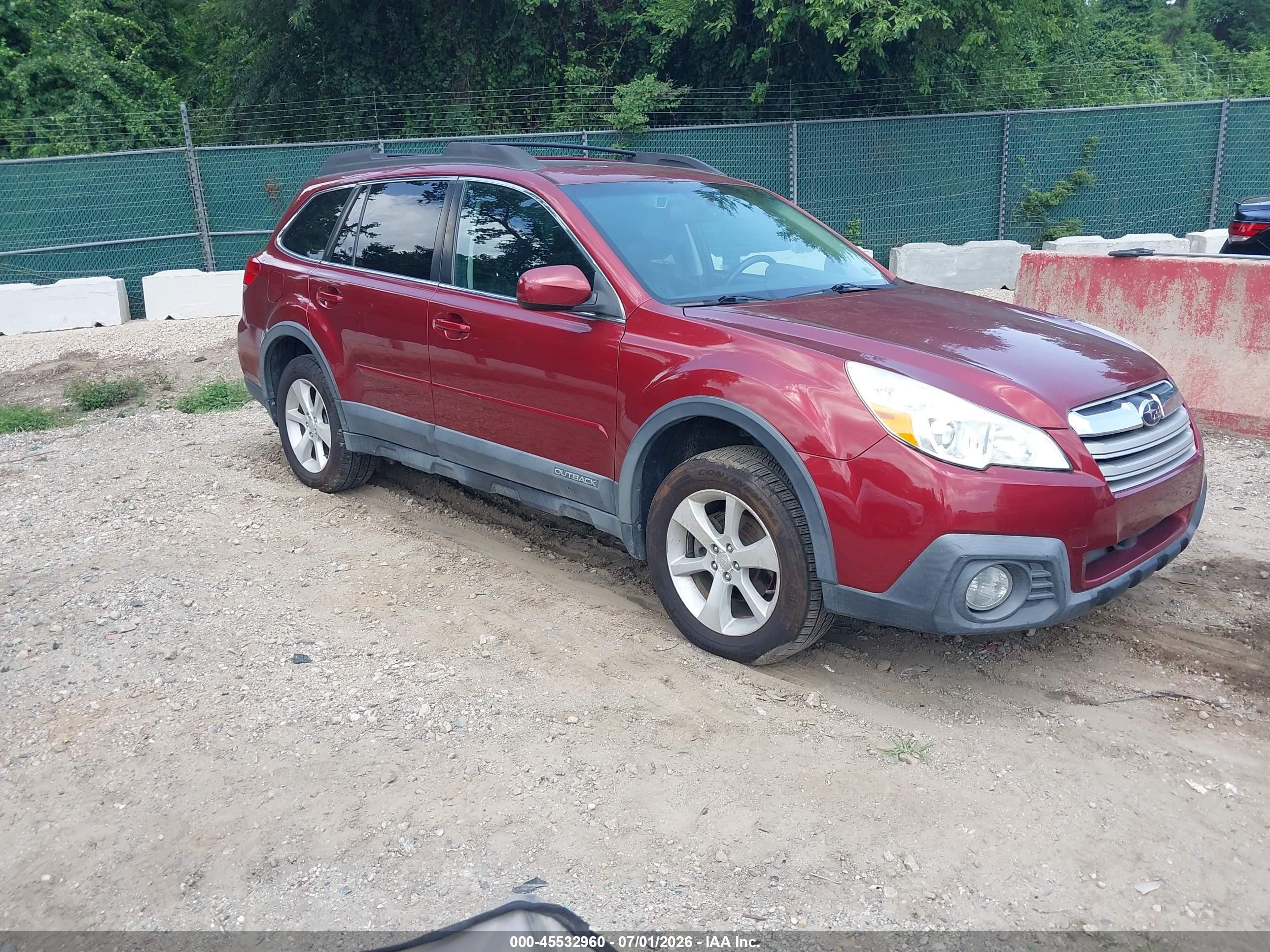 2013 Subaru Outback 2.5i Limited Maroon vin: 4S4BRBPCXD3288930