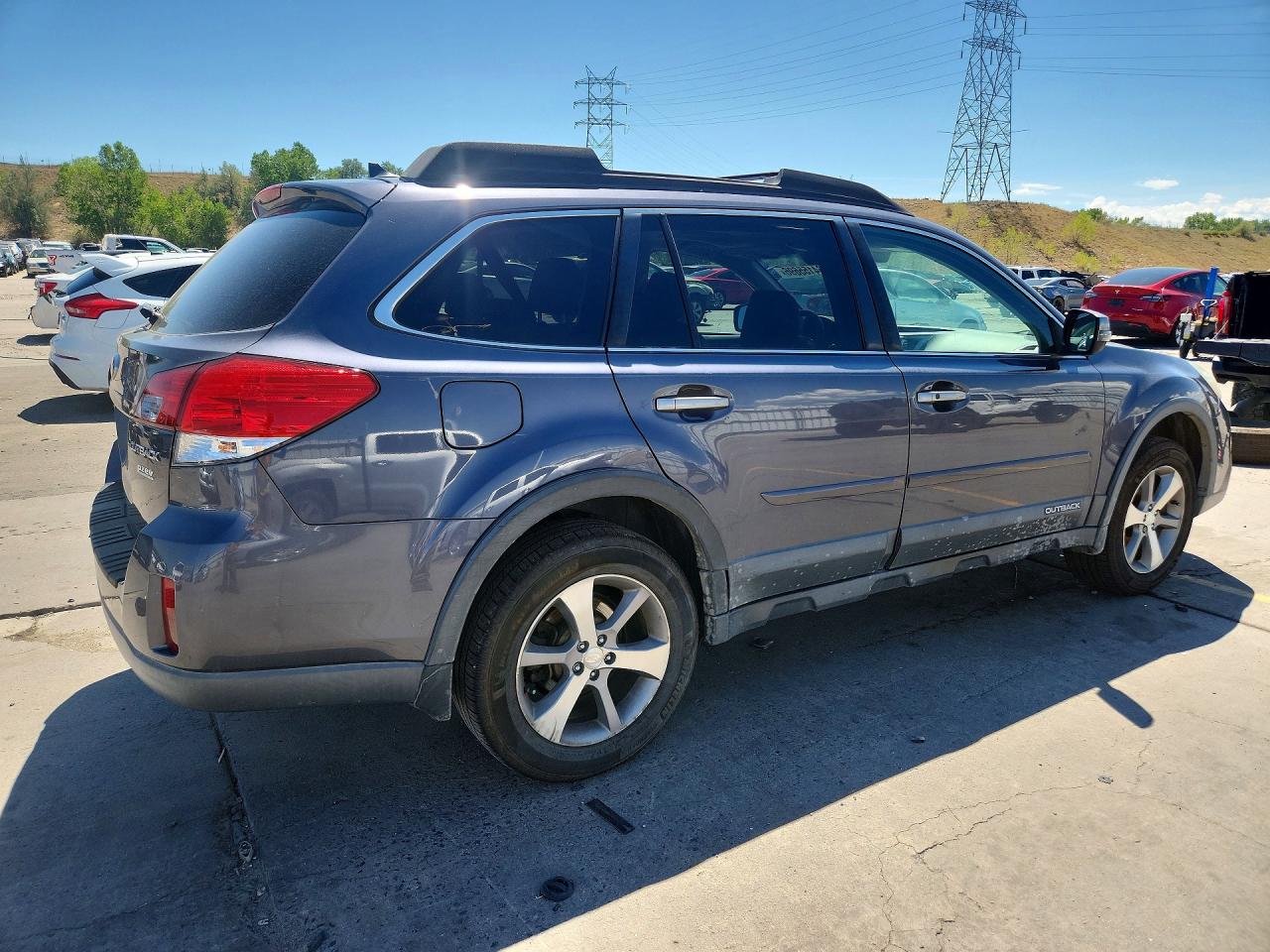 2014 Subaru Outback 2.5i Limited Blue vin: 4S4BRBPCXE3228499