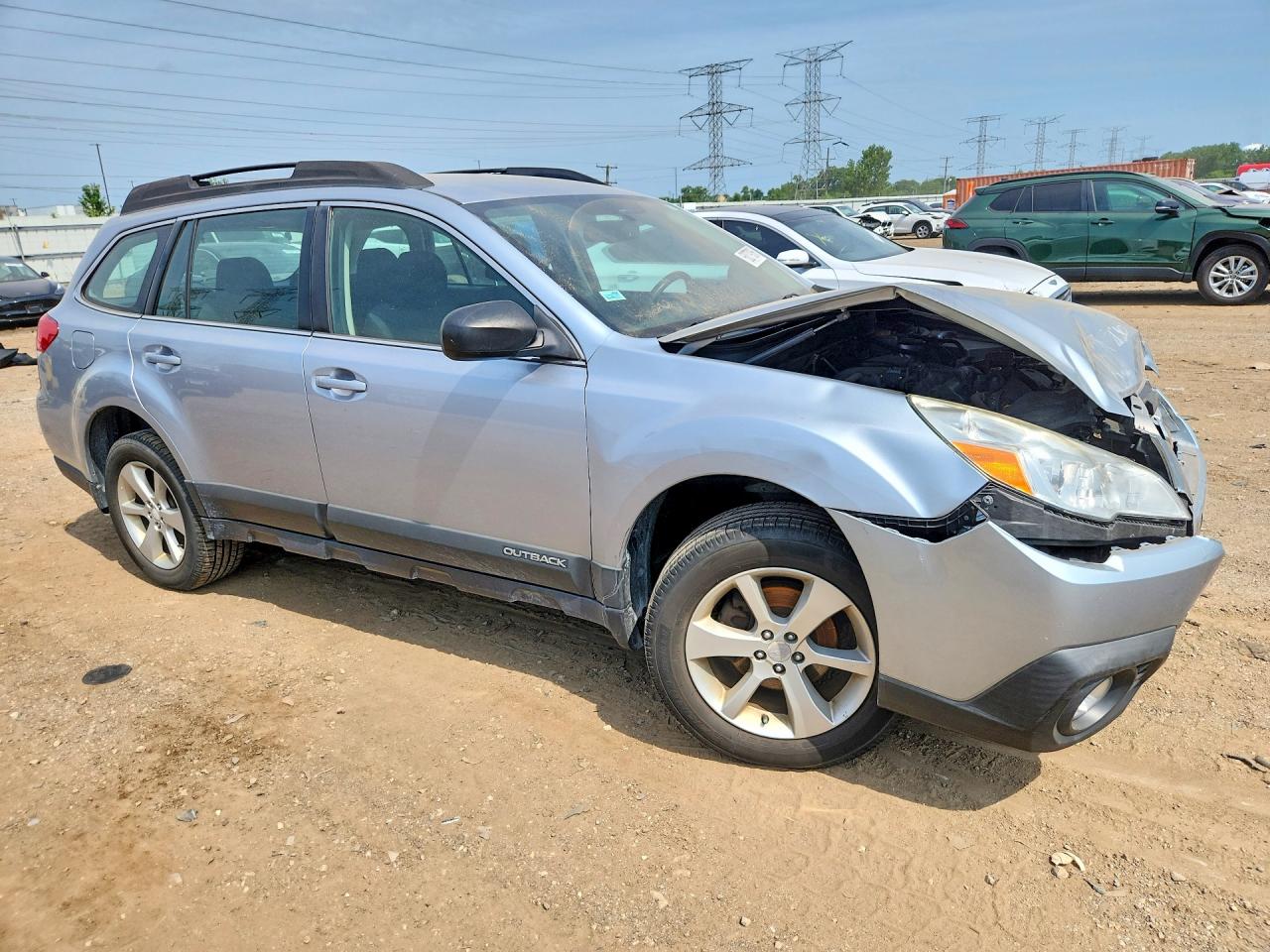 2014 Subaru Outback 2.5i Silver vin: 4S4BRCAC0E3251417
