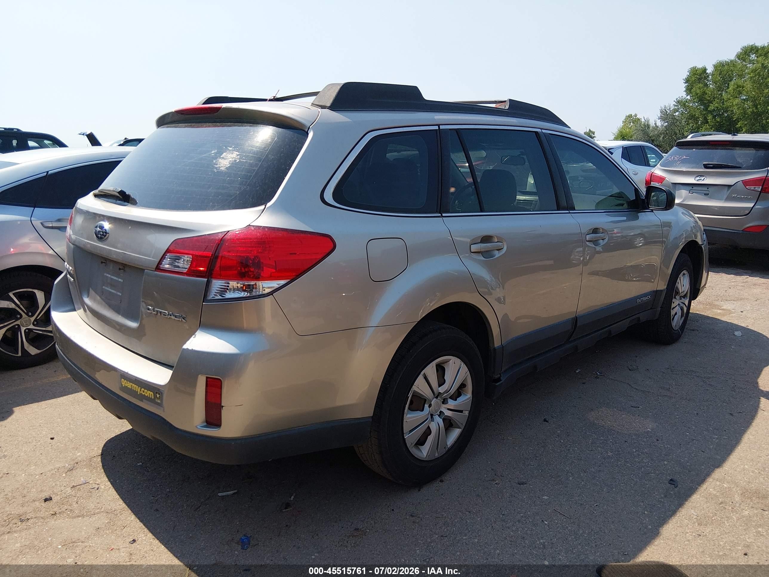 2014 Subaru Outback 2.5i Gray vin: 4S4BRCAC1E1303360
