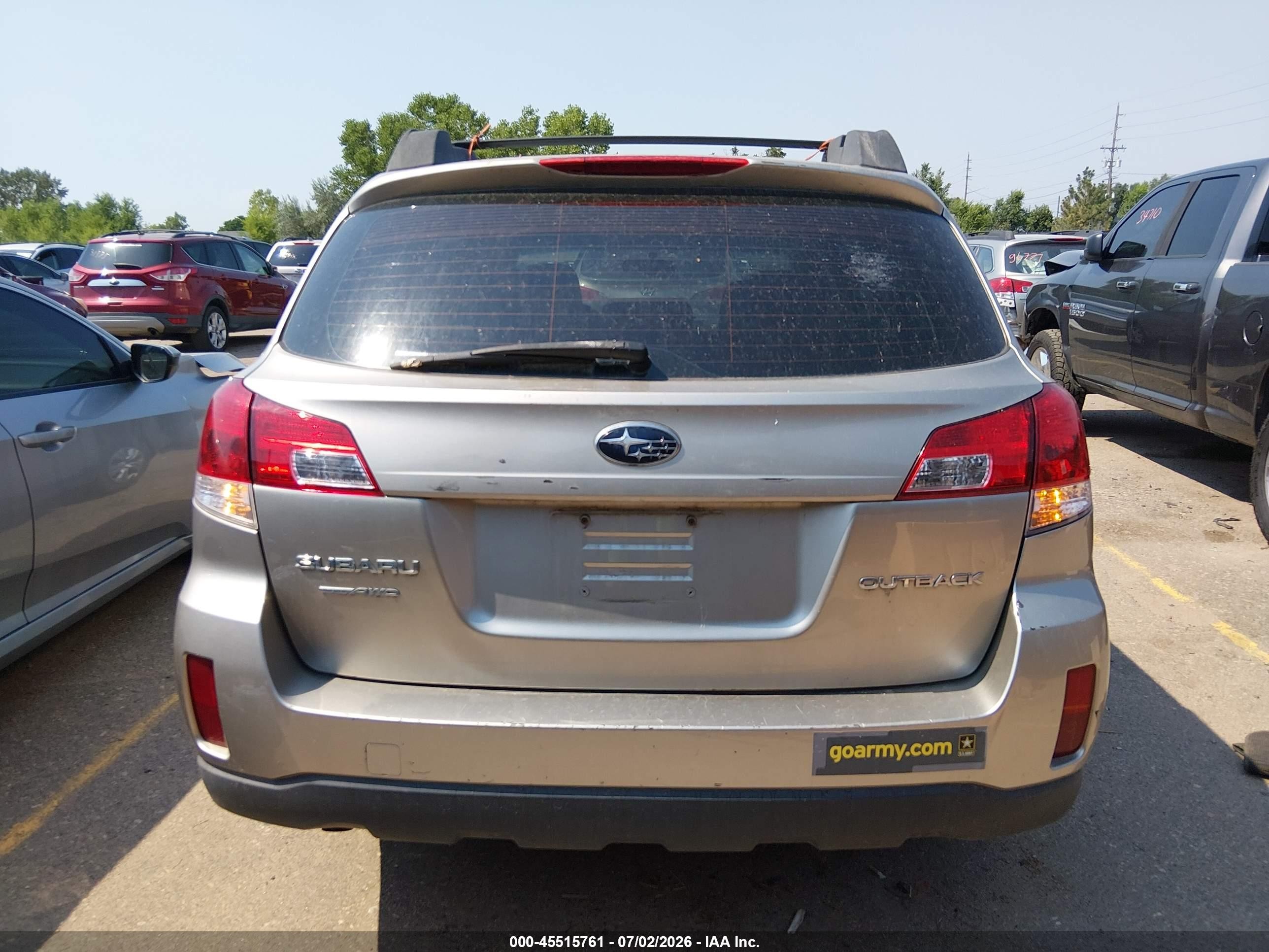 2014 Subaru Outback 2.5i Gray vin: 4S4BRCAC1E1303360