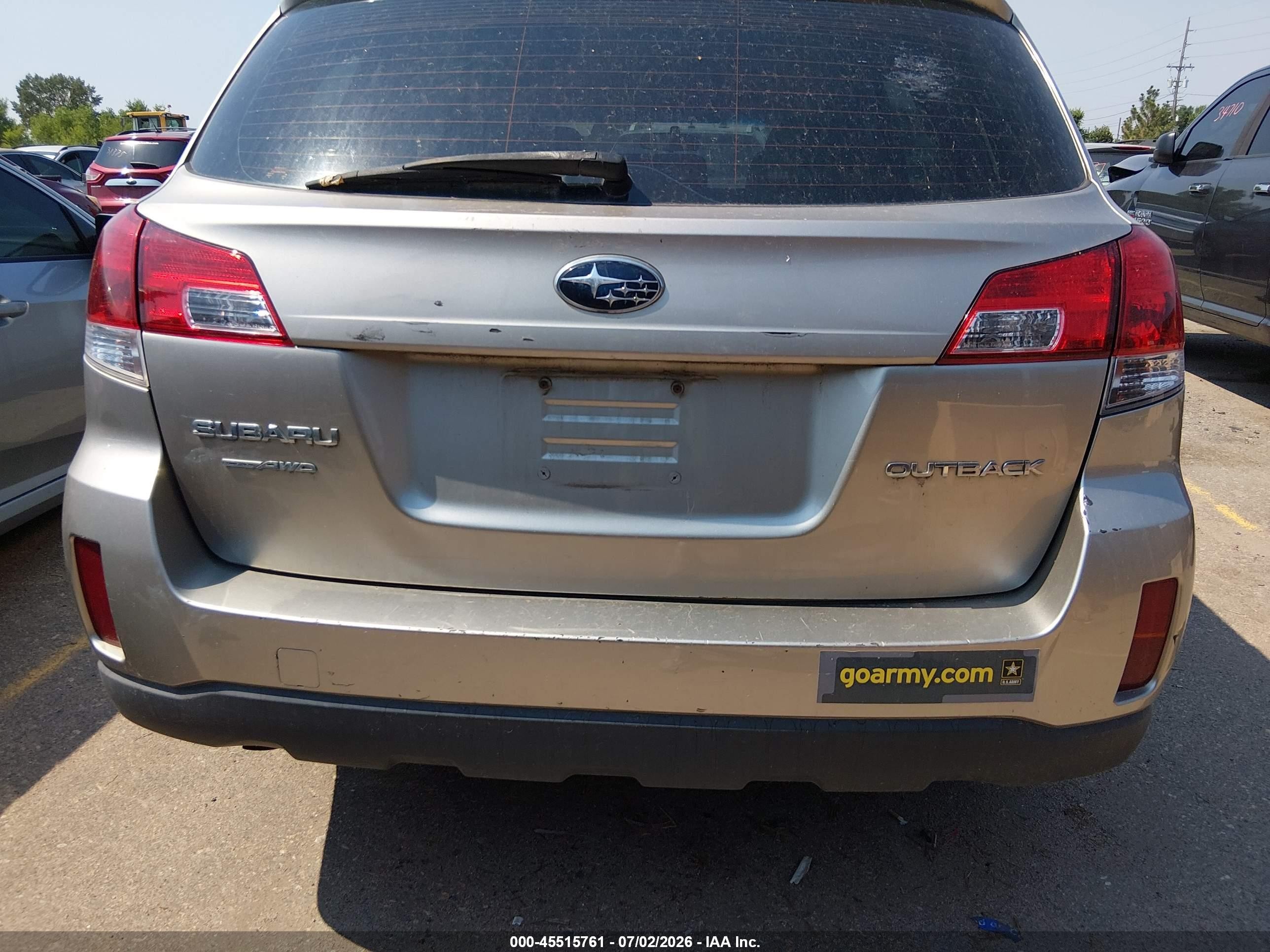 2014 Subaru Outback 2.5i Gray vin: 4S4BRCAC1E1303360