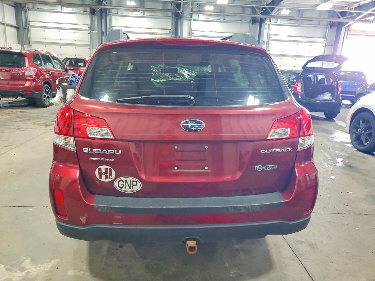 2012 Subaru Outback 2.5i Red vin: 4S4BRCAC3C3278513