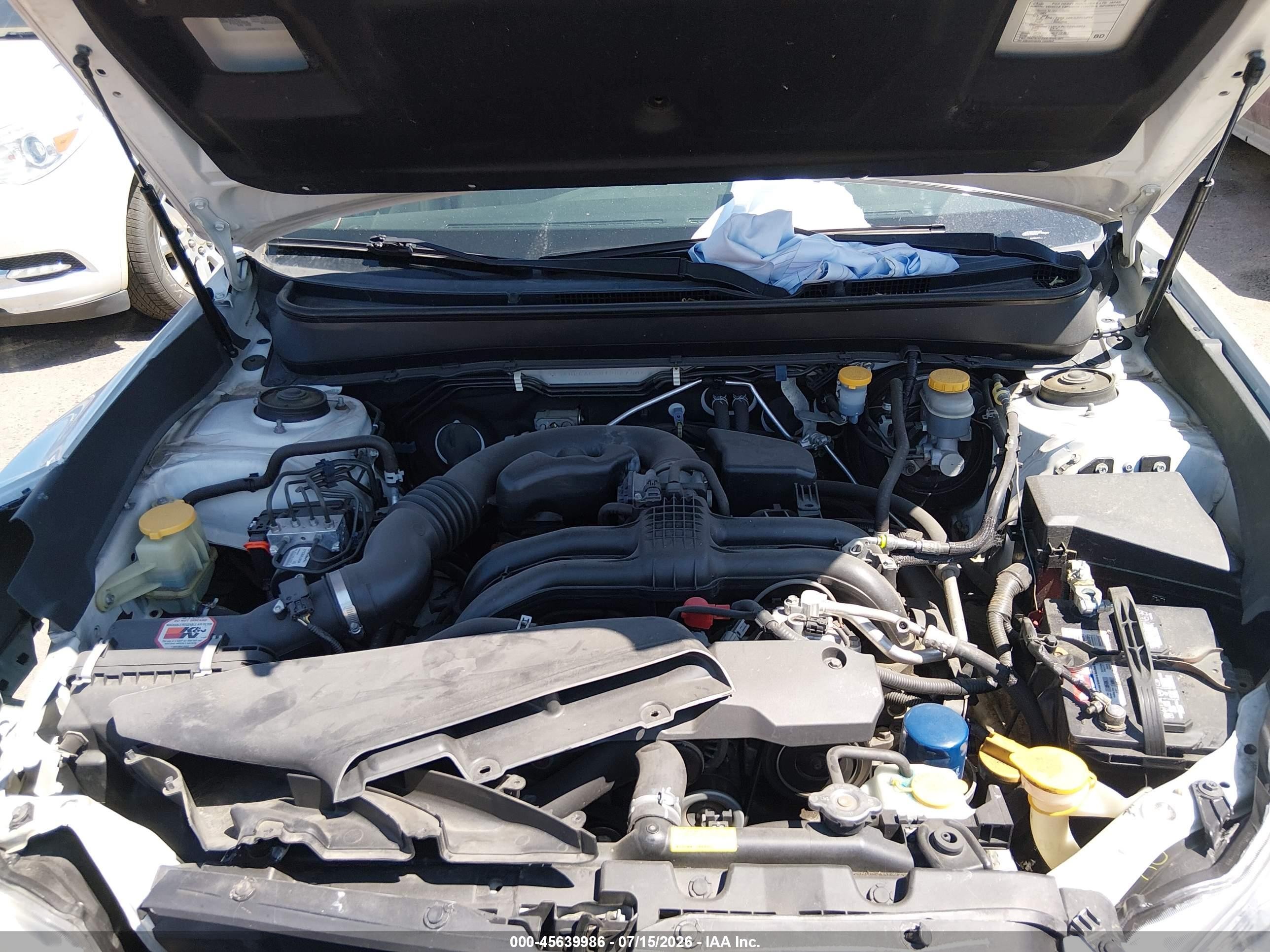 2013 Subaru Outback 2.5i White vin: 4S4BRCAC3D1288150