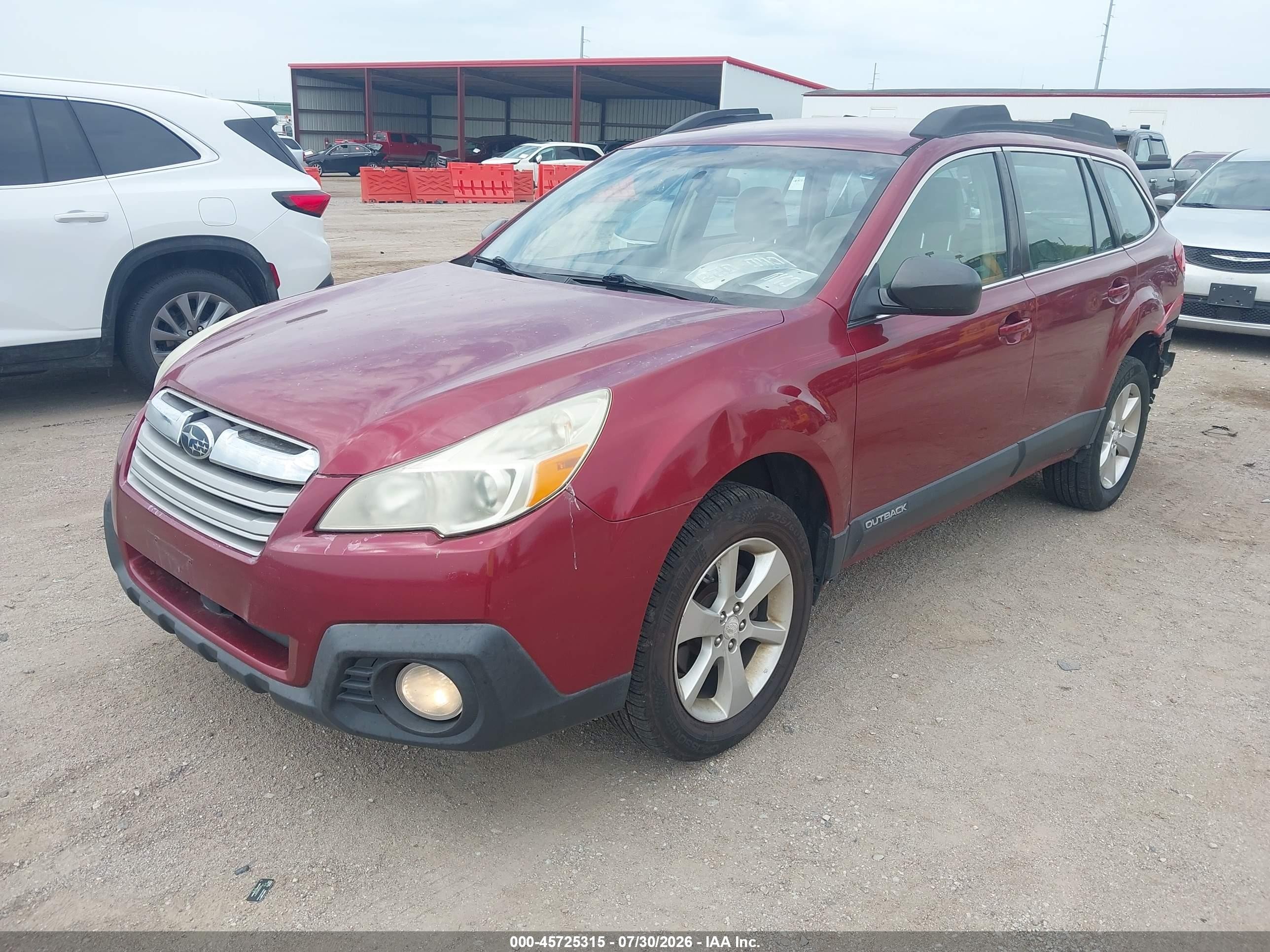 2014 Subaru Outback 2.5i Red vin: 4S4BRCAC3E3298165