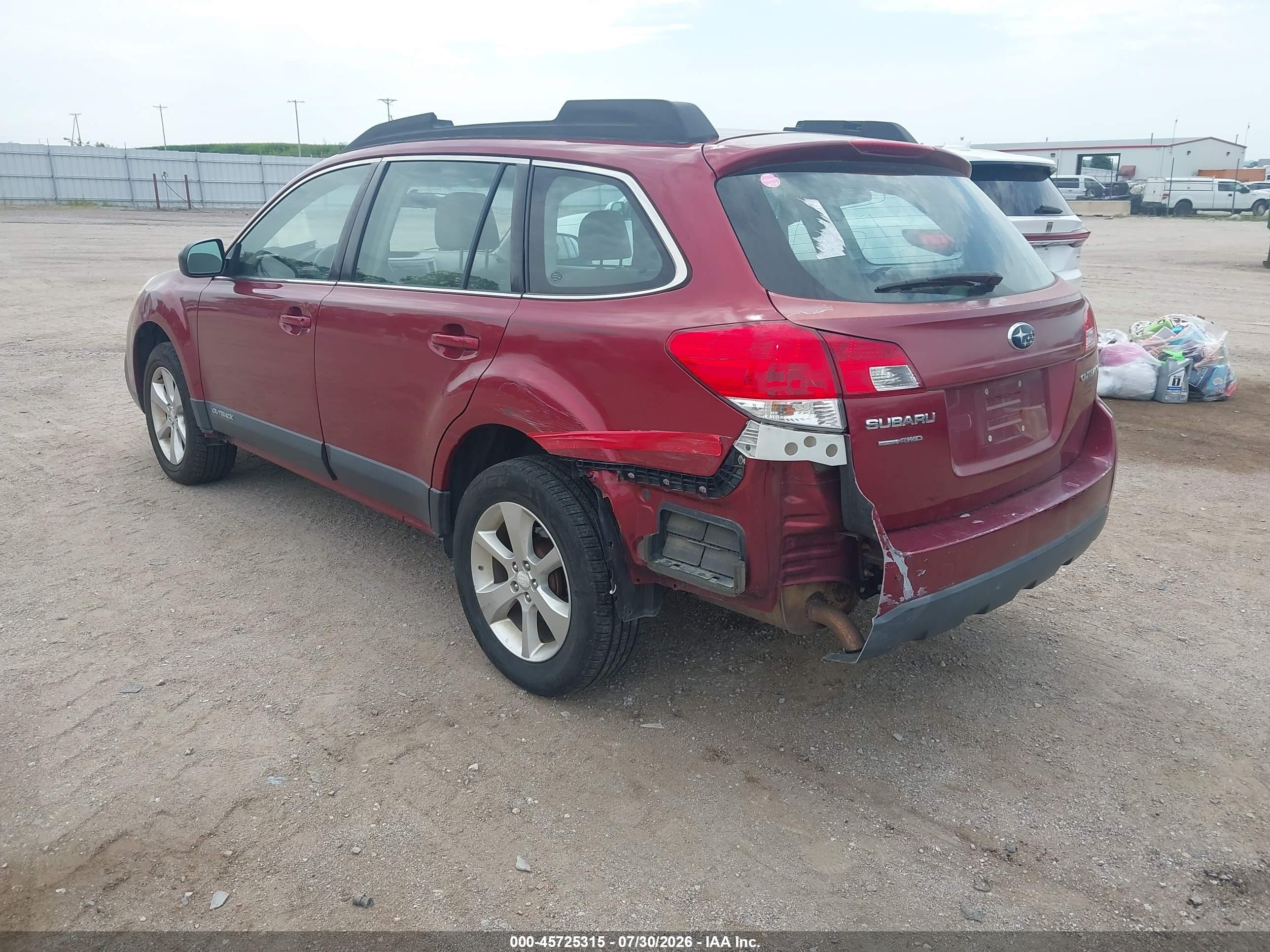 2014 Subaru Outback 2.5i Red vin: 4S4BRCAC3E3298165