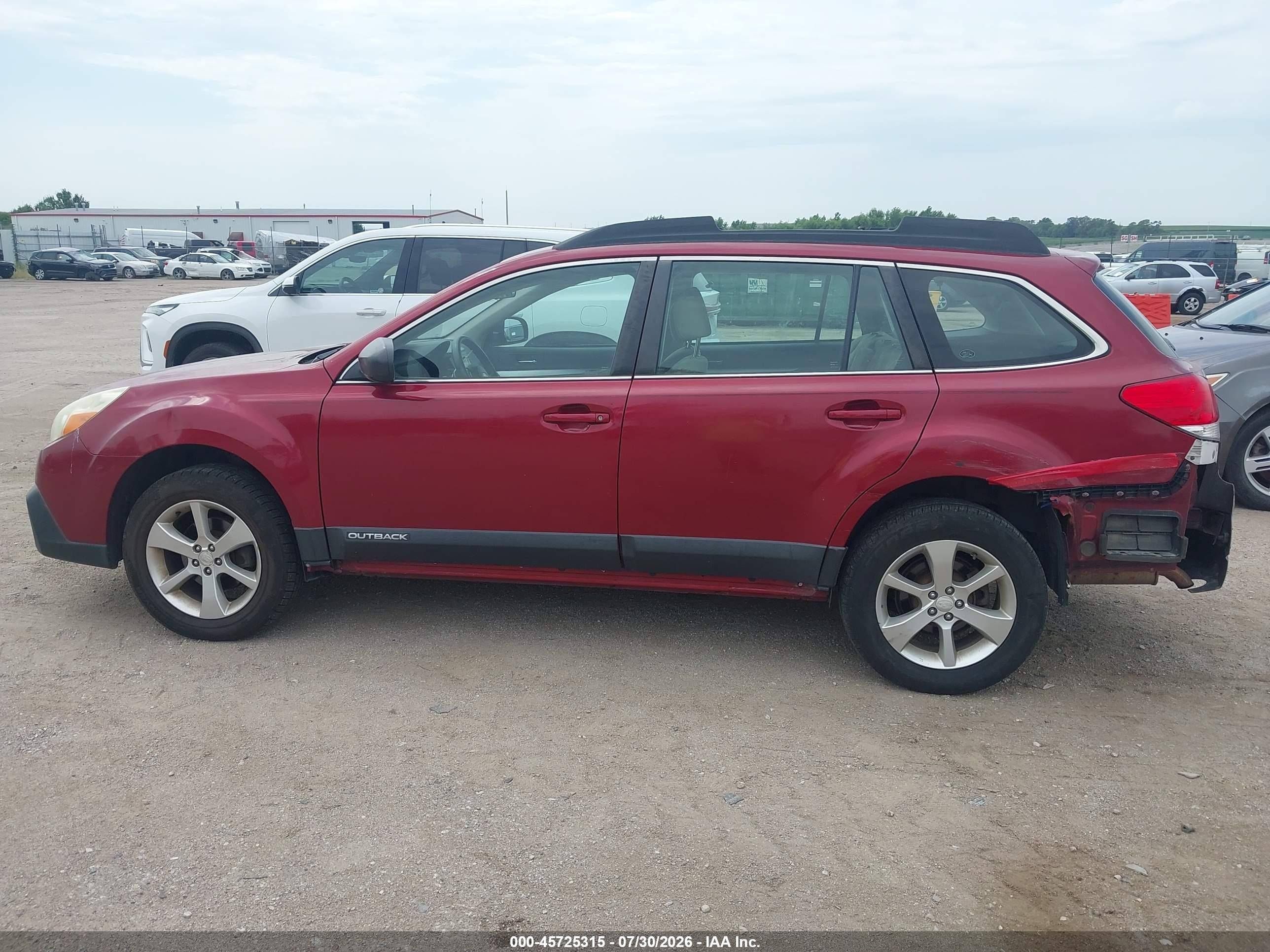 2014 Subaru Outback 2.5i Red vin: 4S4BRCAC3E3298165