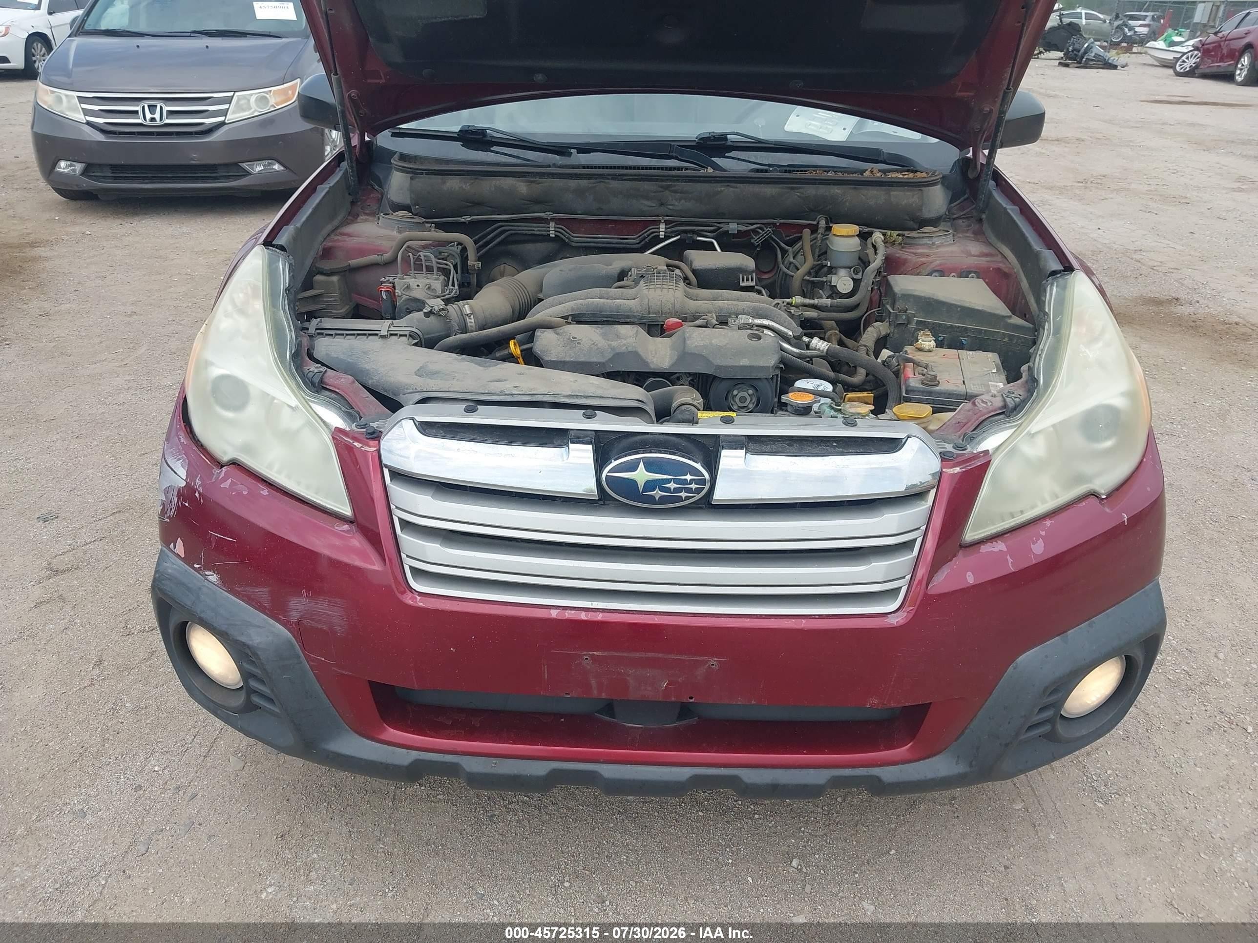 2014 Subaru Outback 2.5i Red vin: 4S4BRCAC3E3298165