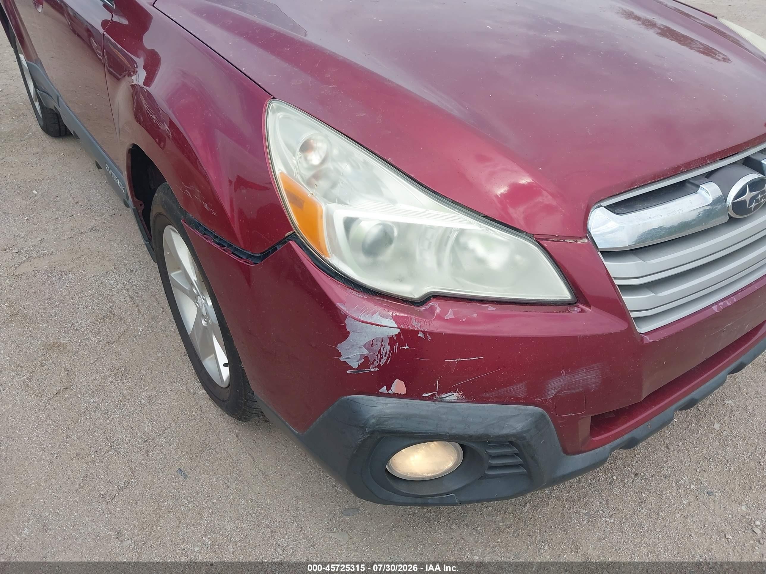 2014 Subaru Outback 2.5i Red vin: 4S4BRCAC3E3298165