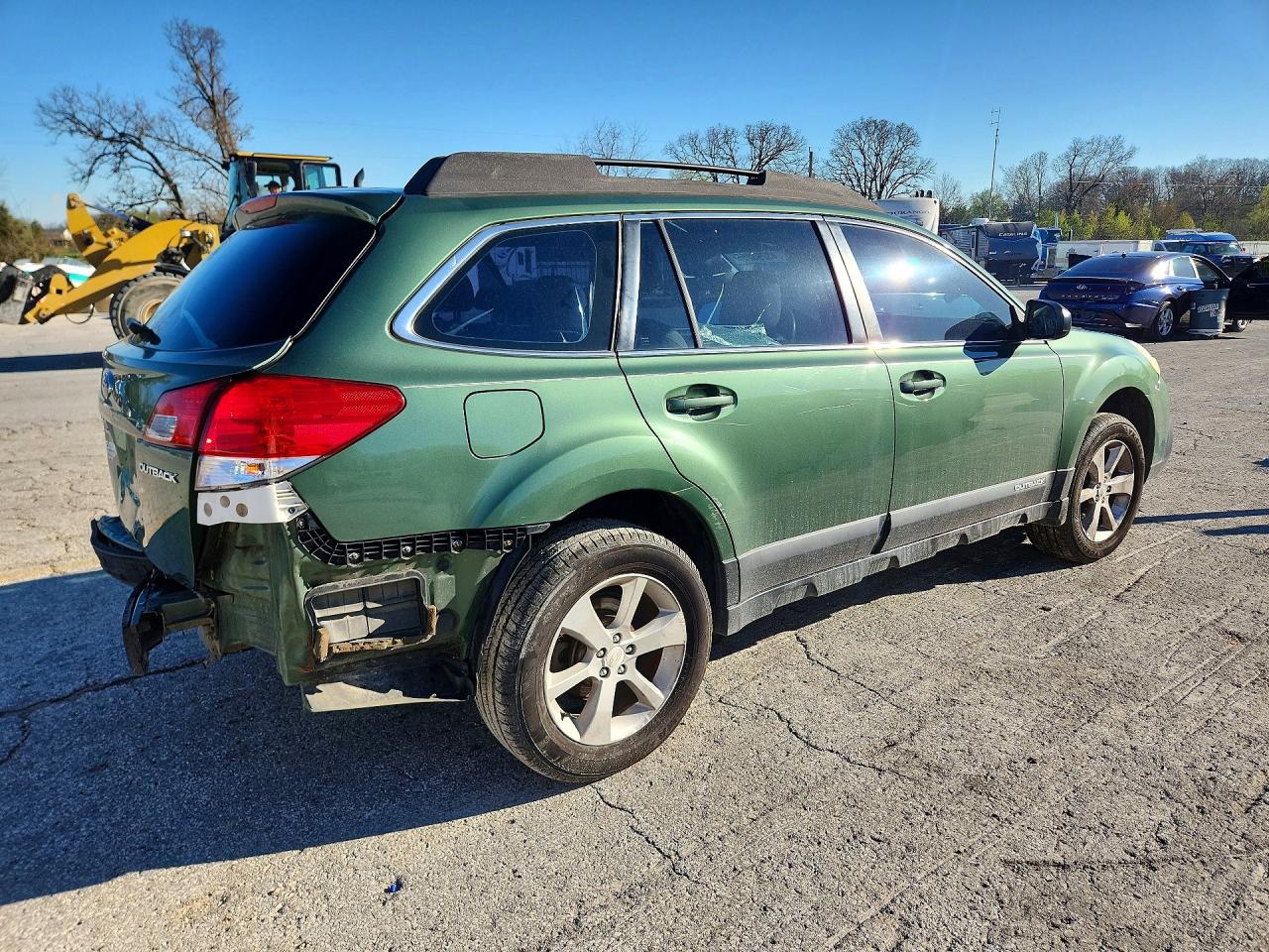 2014 Subaru Outback 2.5i Green vin: 4S4BRCAC3E3328409