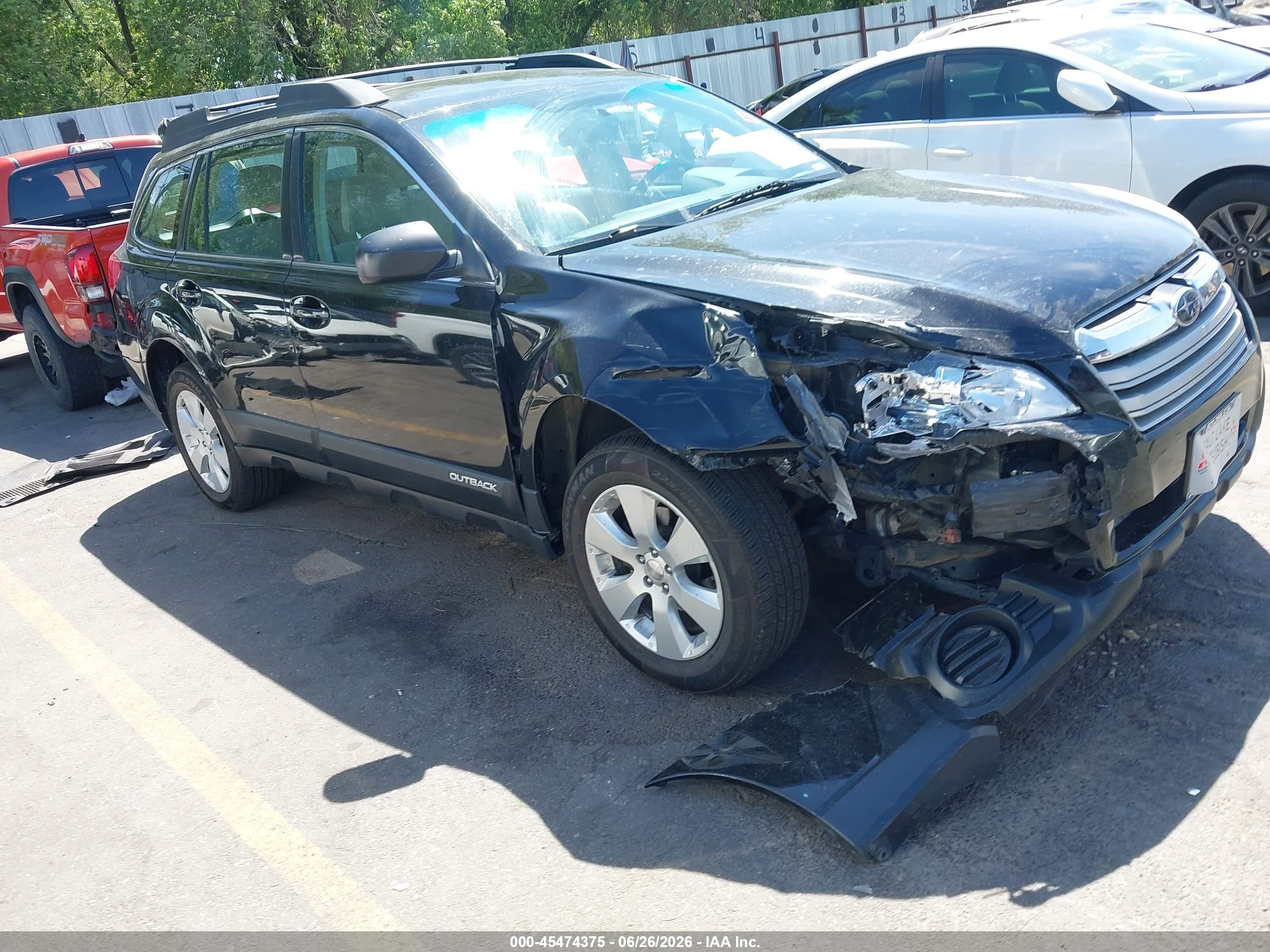 2013 Subaru Outback 2.5i Black vin: 4S4BRCAC5D1236308