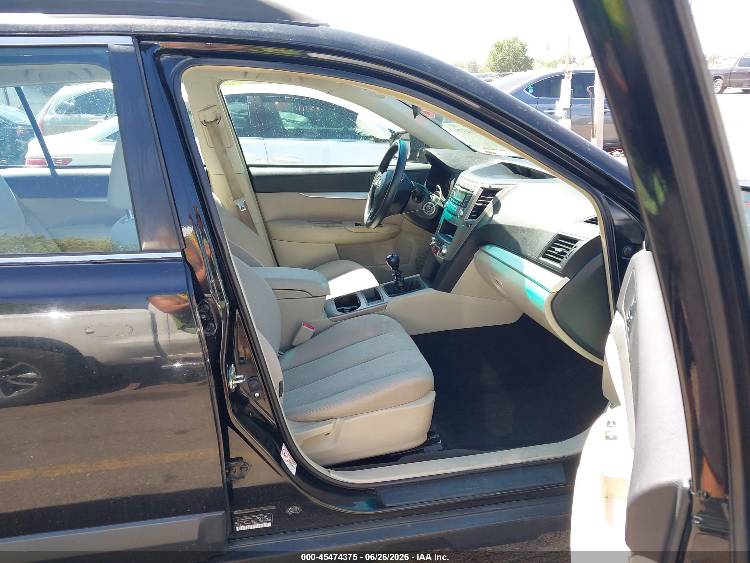 2013 Subaru Outback 2.5i Black vin: 4S4BRCAC5D1236308