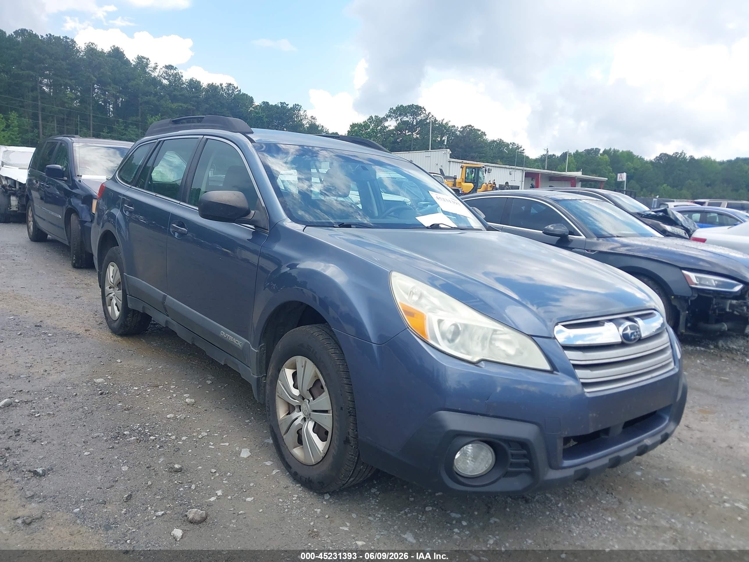 2013 Subaru Outback 2.5i Blue vin: 4S4BRCAC5D3278837