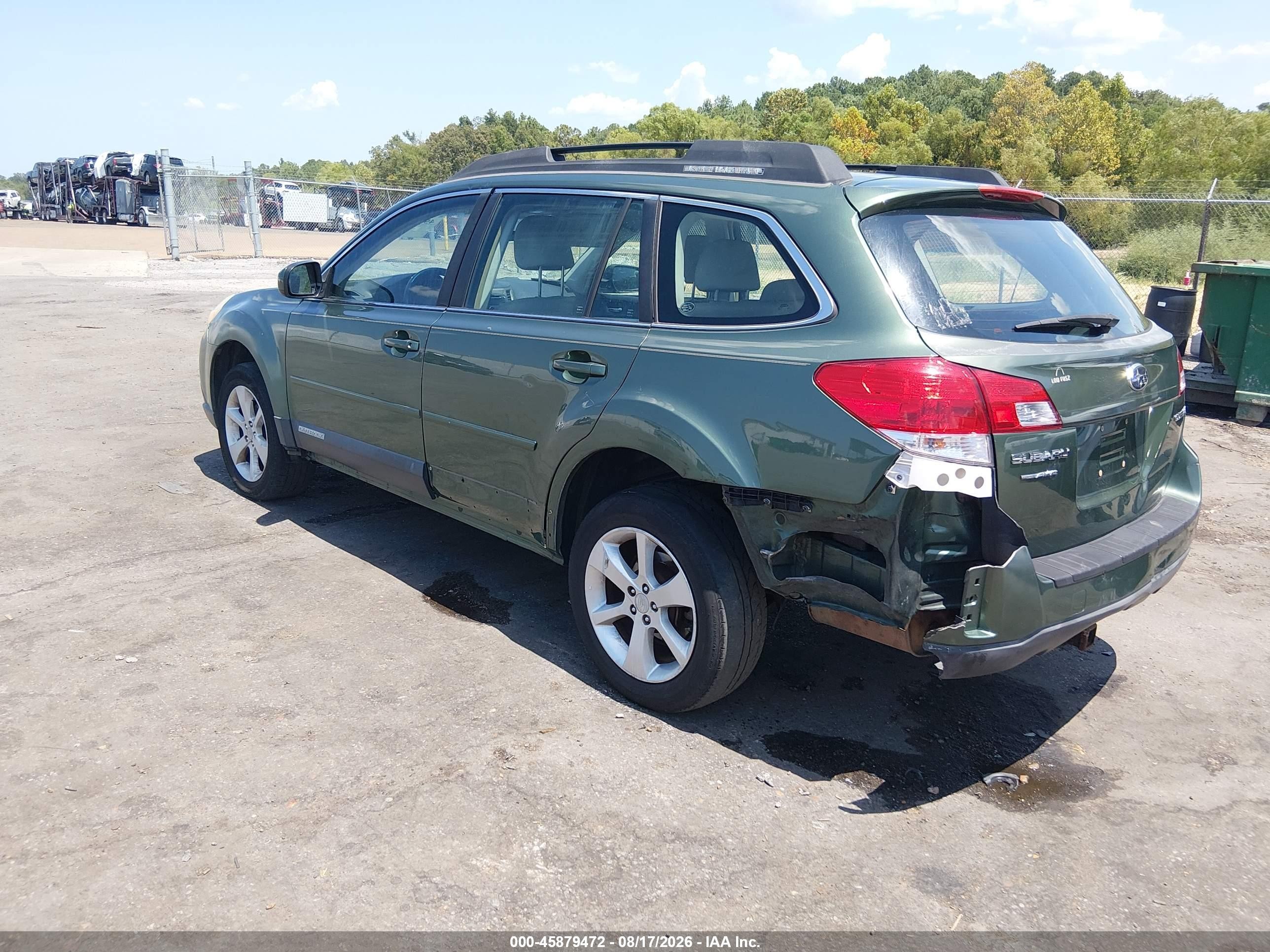 2012 Subaru Outback 2.5i Green vin: 4S4BRCAC6C3225062