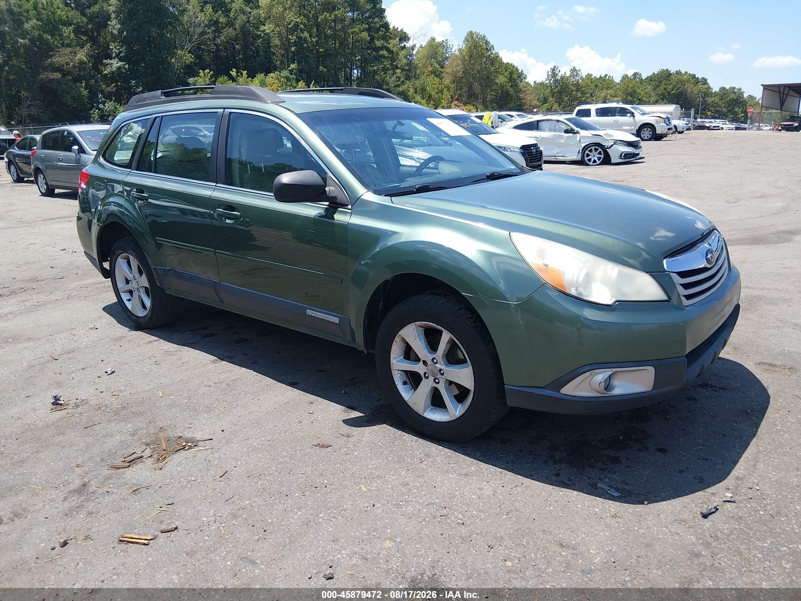 2012 Subaru Outback 2.5i Green vin: 4S4BRCAC6C3225062