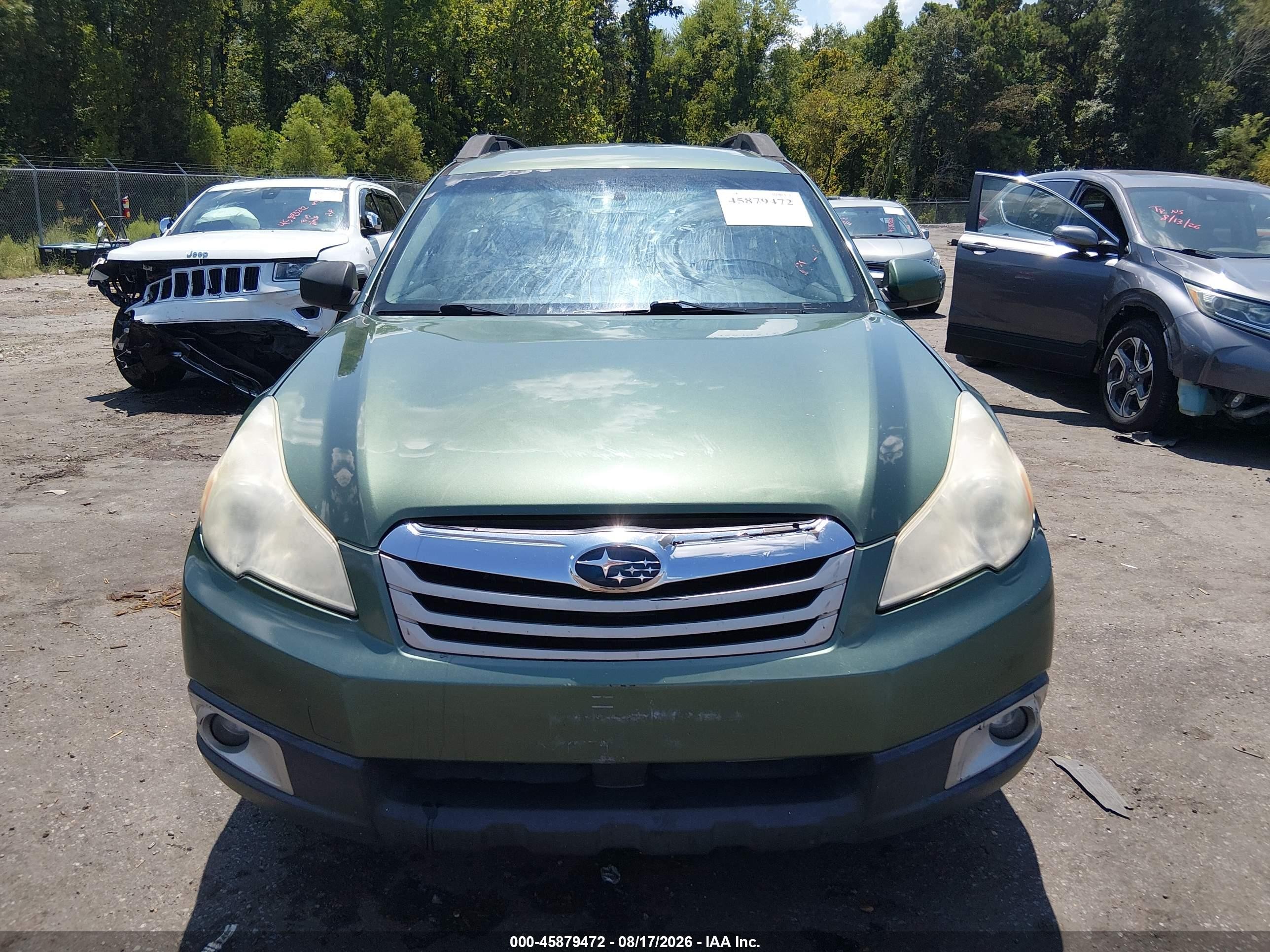 2012 Subaru Outback 2.5i Green vin: 4S4BRCAC6C3225062